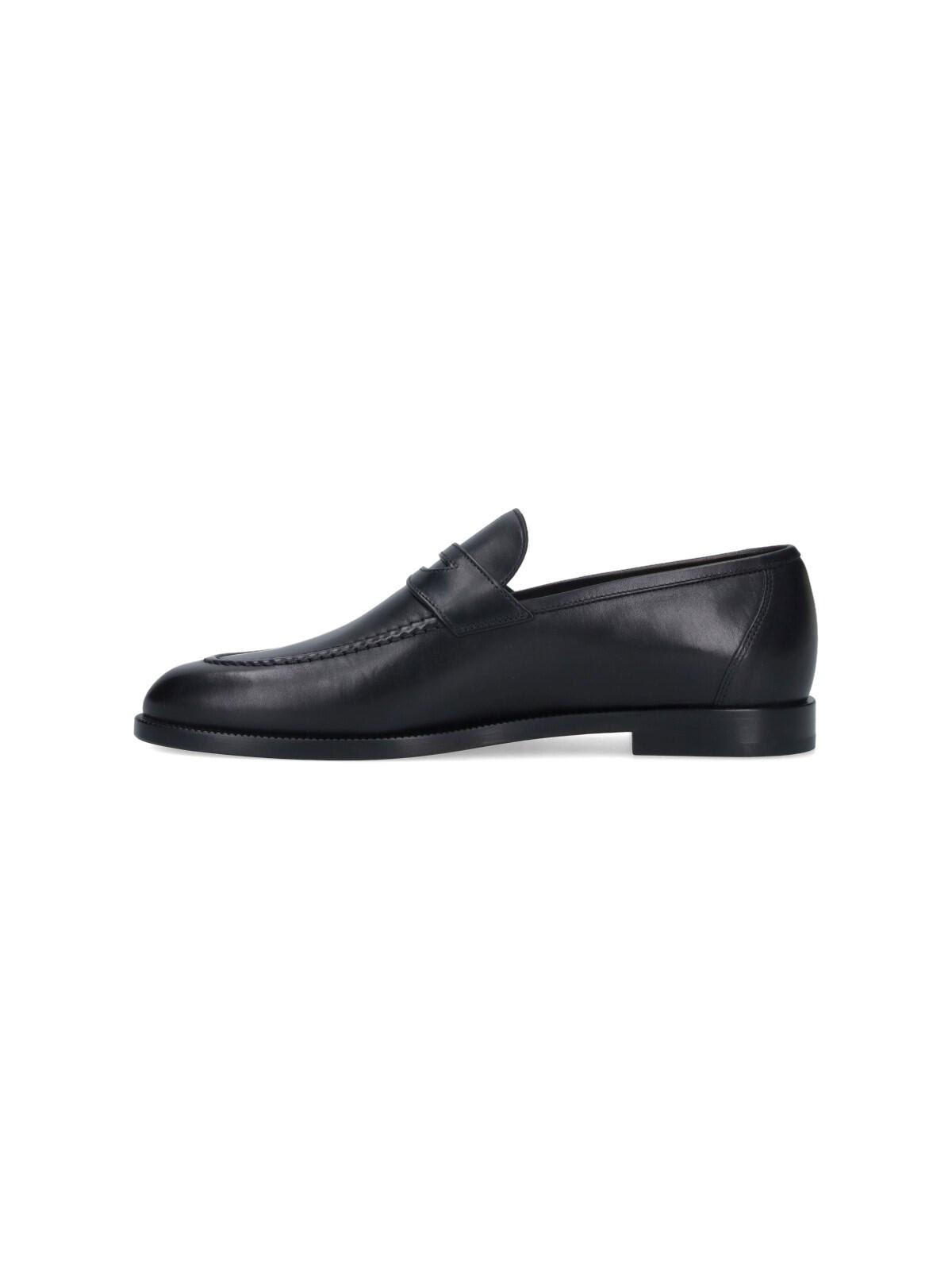 Loro Piana Sergio Walk Leather Loafer In Black