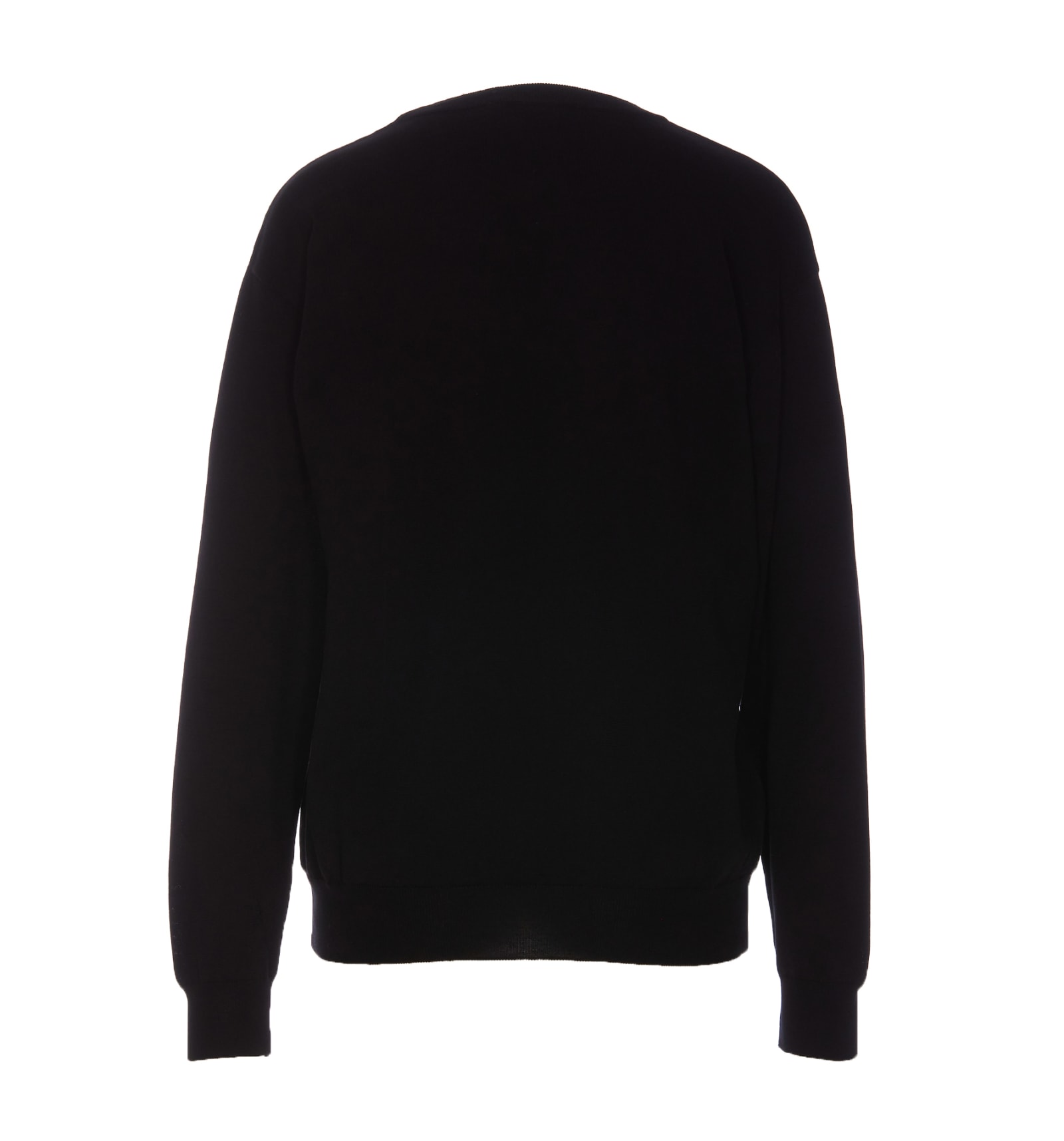 Shop Moschino Drawn Teddy Bear Sweater In Black