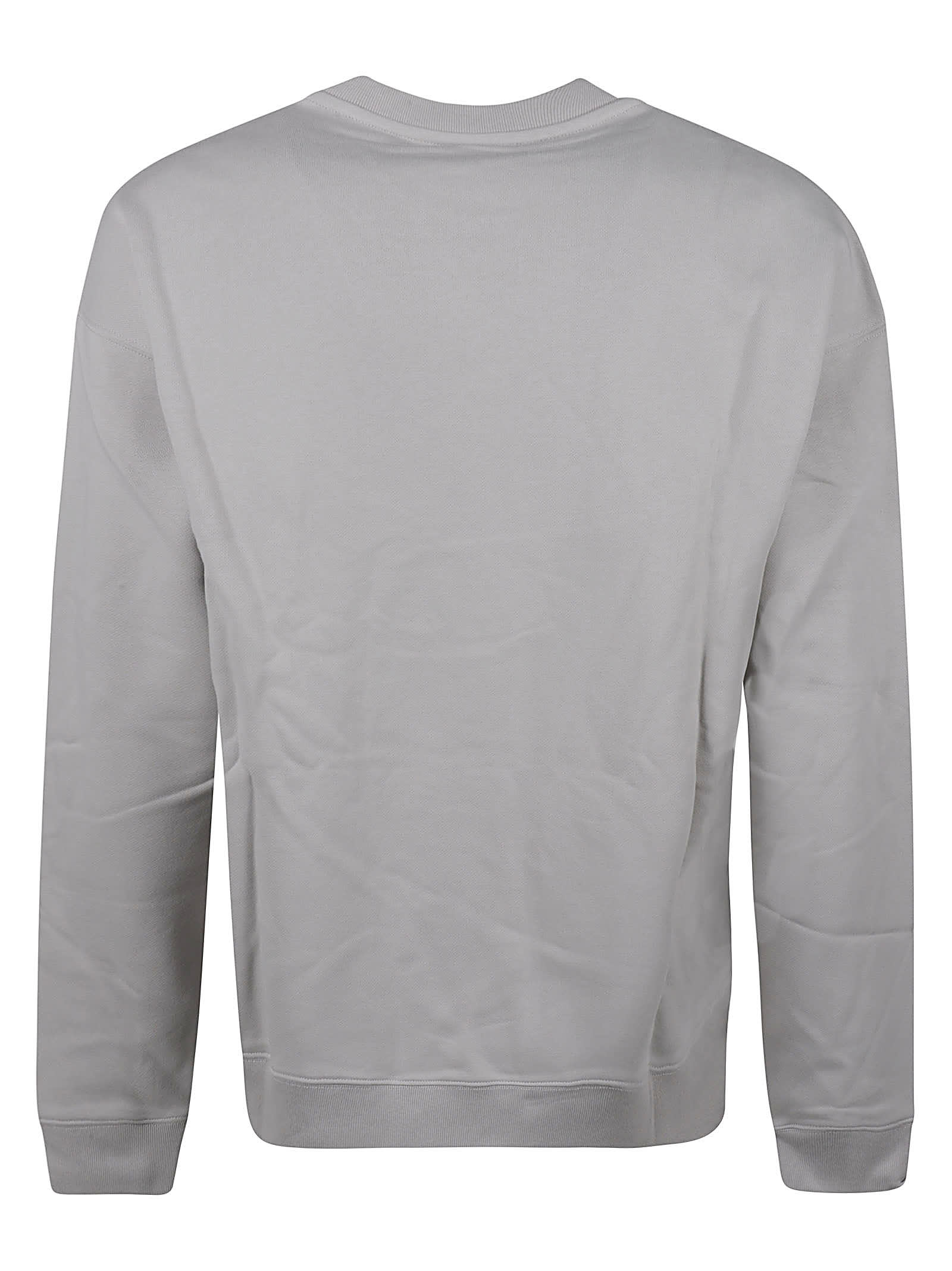 Shop Moschino Logo Print Sweatshirt In Grigio