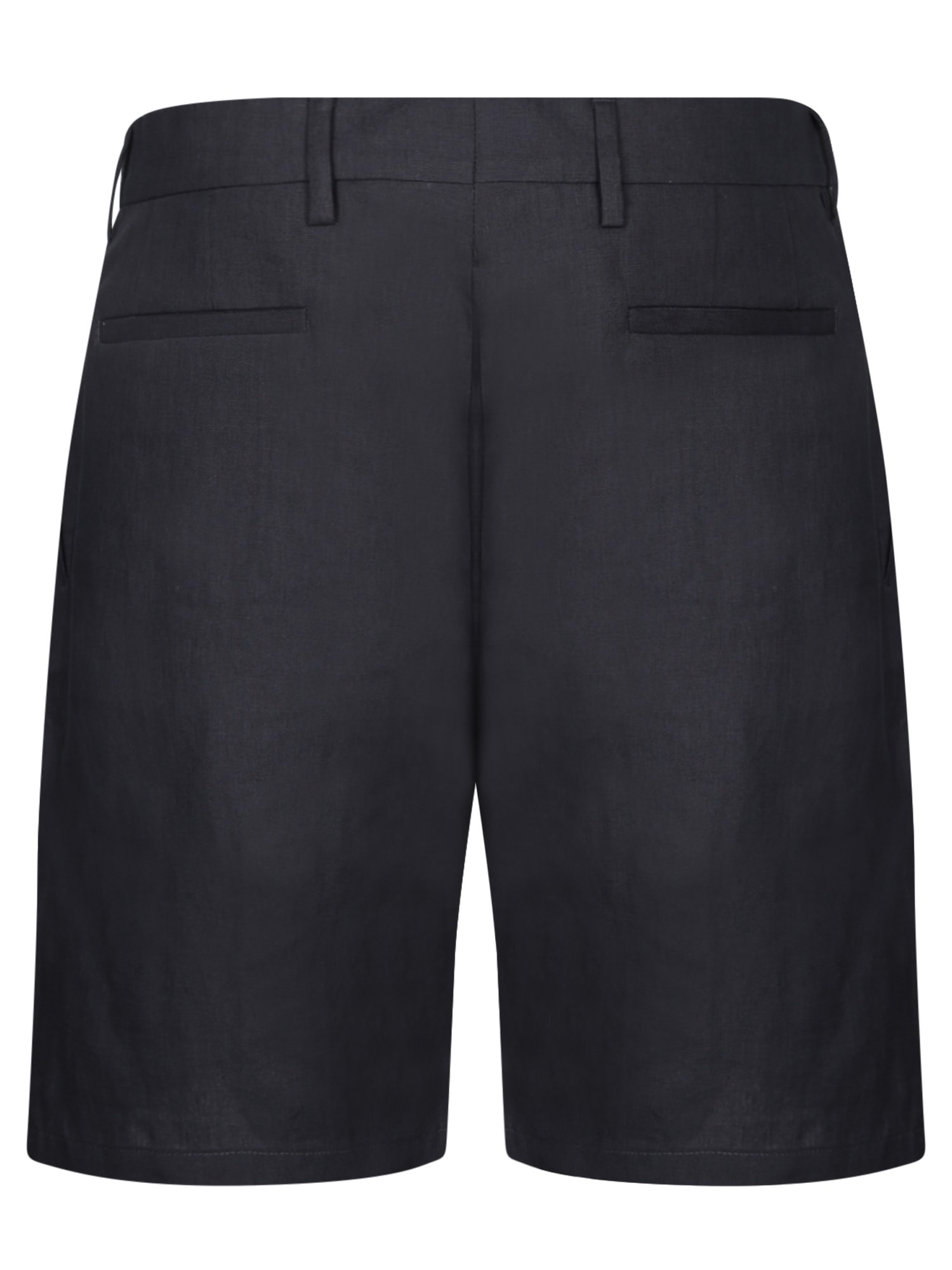 Shop Paul Smith Blue Linen Bermuda Shorts