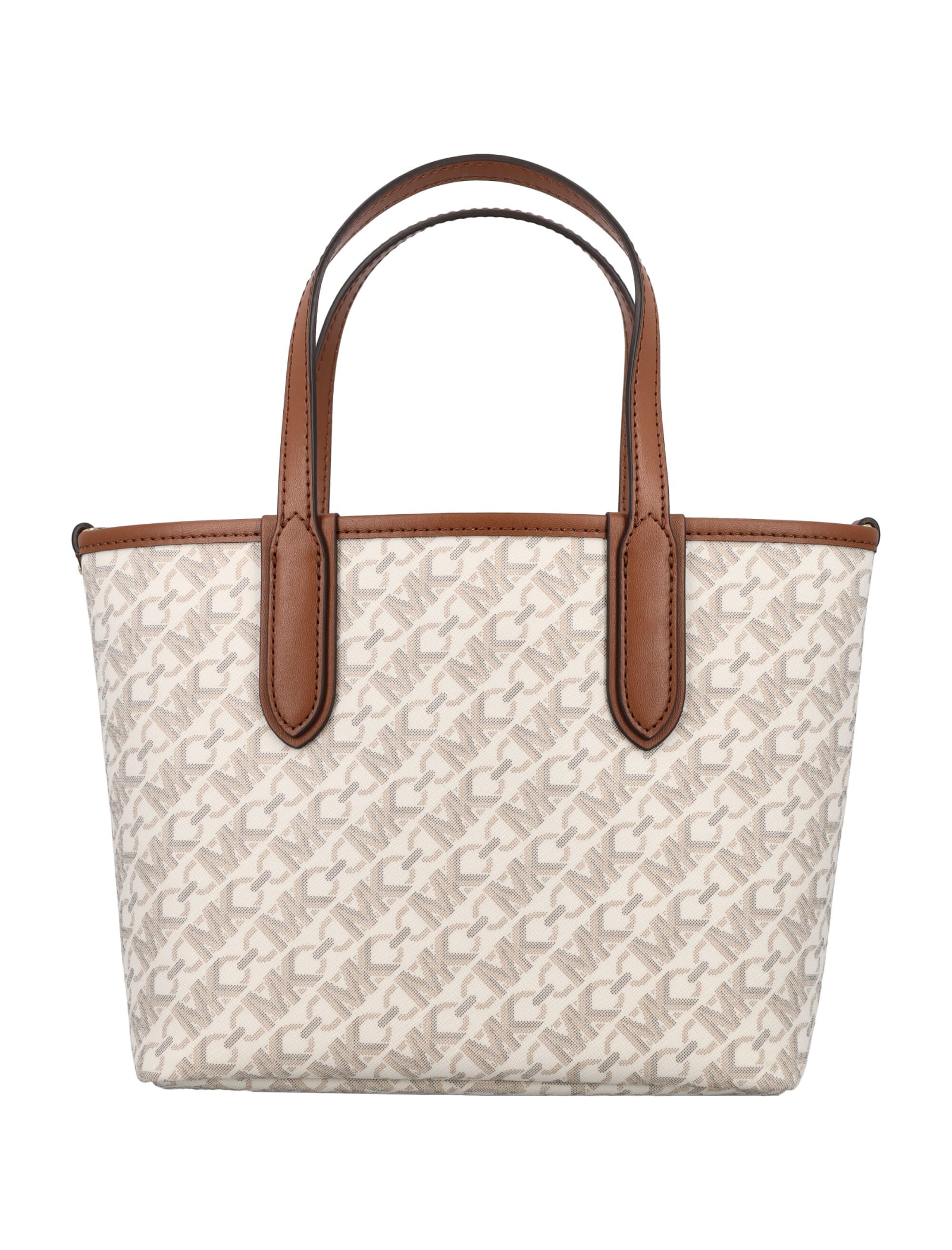 Shop Michael Michael Kors Elize Xs Open Tote Bag In Vanilla/lugg