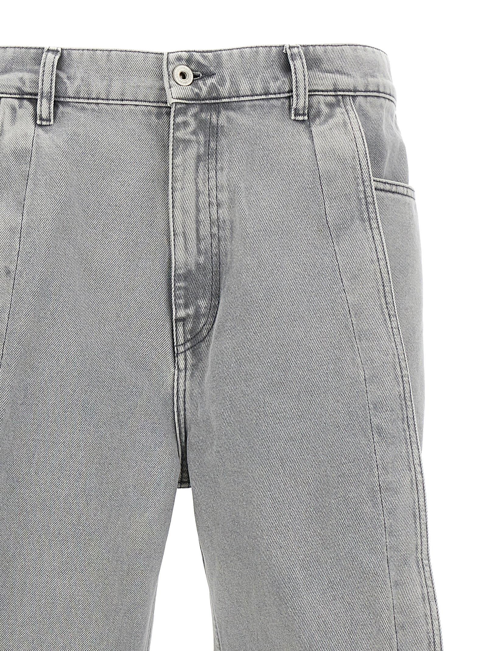 Y/project Trousers Denim Banana Pockets In Gray