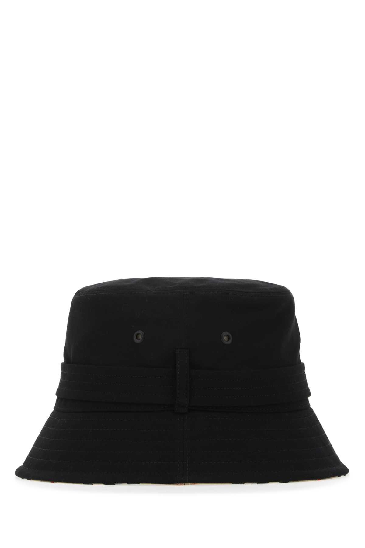 Burberry Black Cotton Hat In B1488