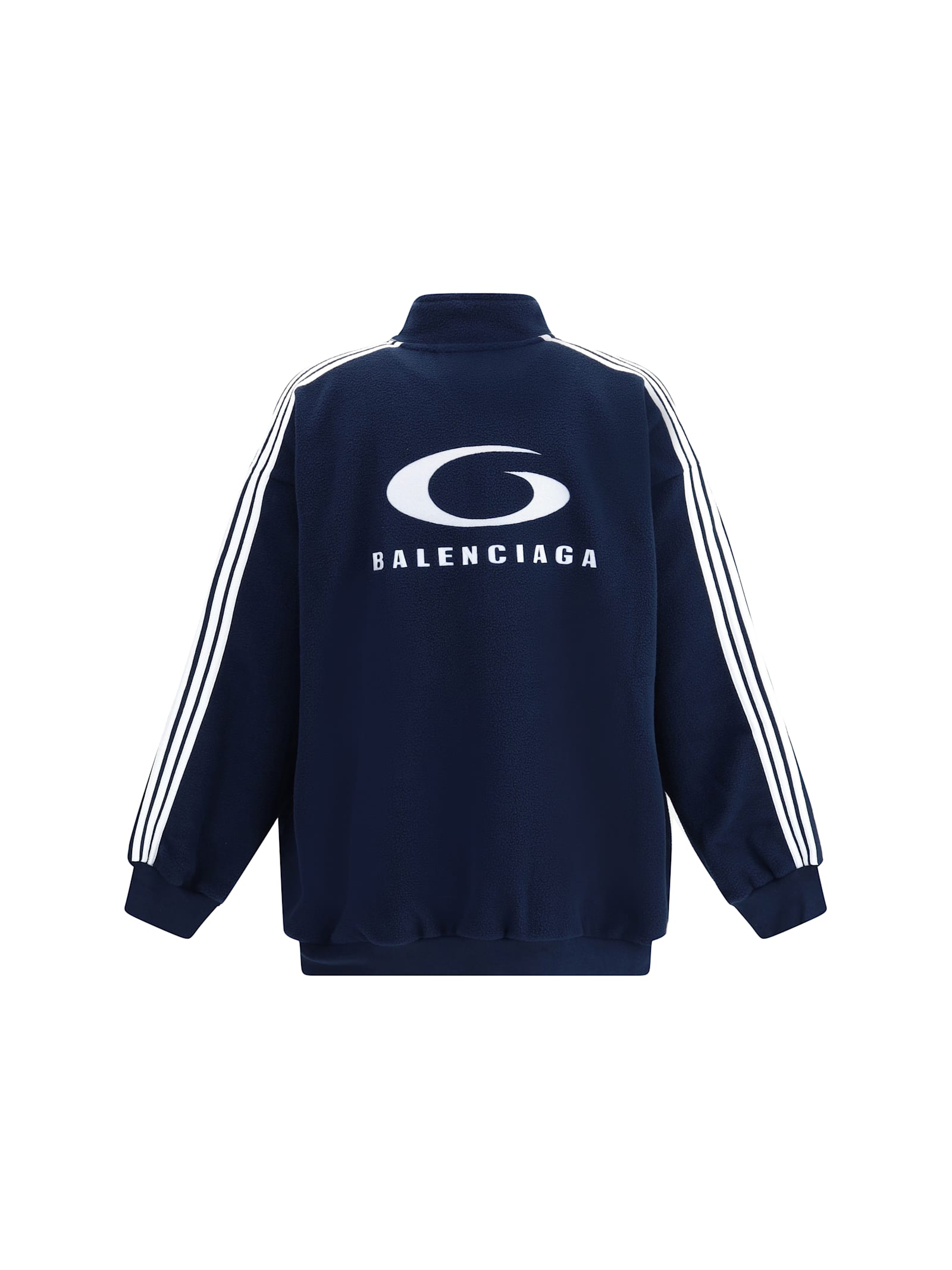 Balenciaga Loop Sports Icon Zip-up Track Jacket In Blue
