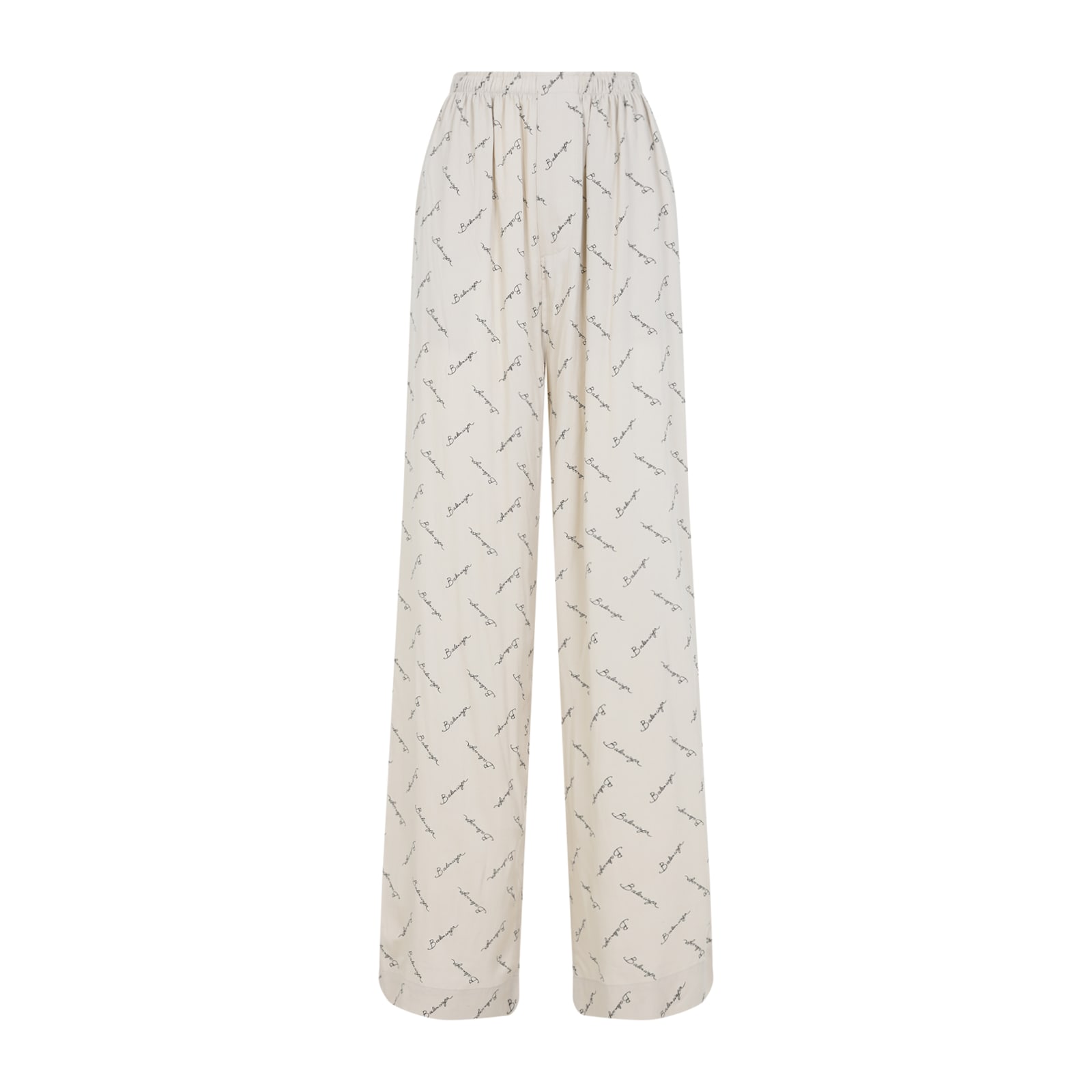 Balenciaga Luxurious Pyjama Pants For Women In Light Beige Black