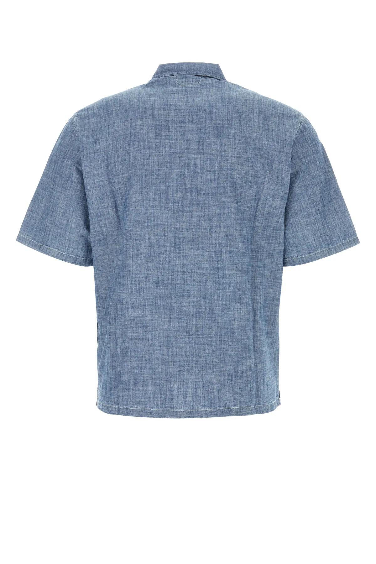 Shop C.p. Company Denim Shirt In Clear Blue