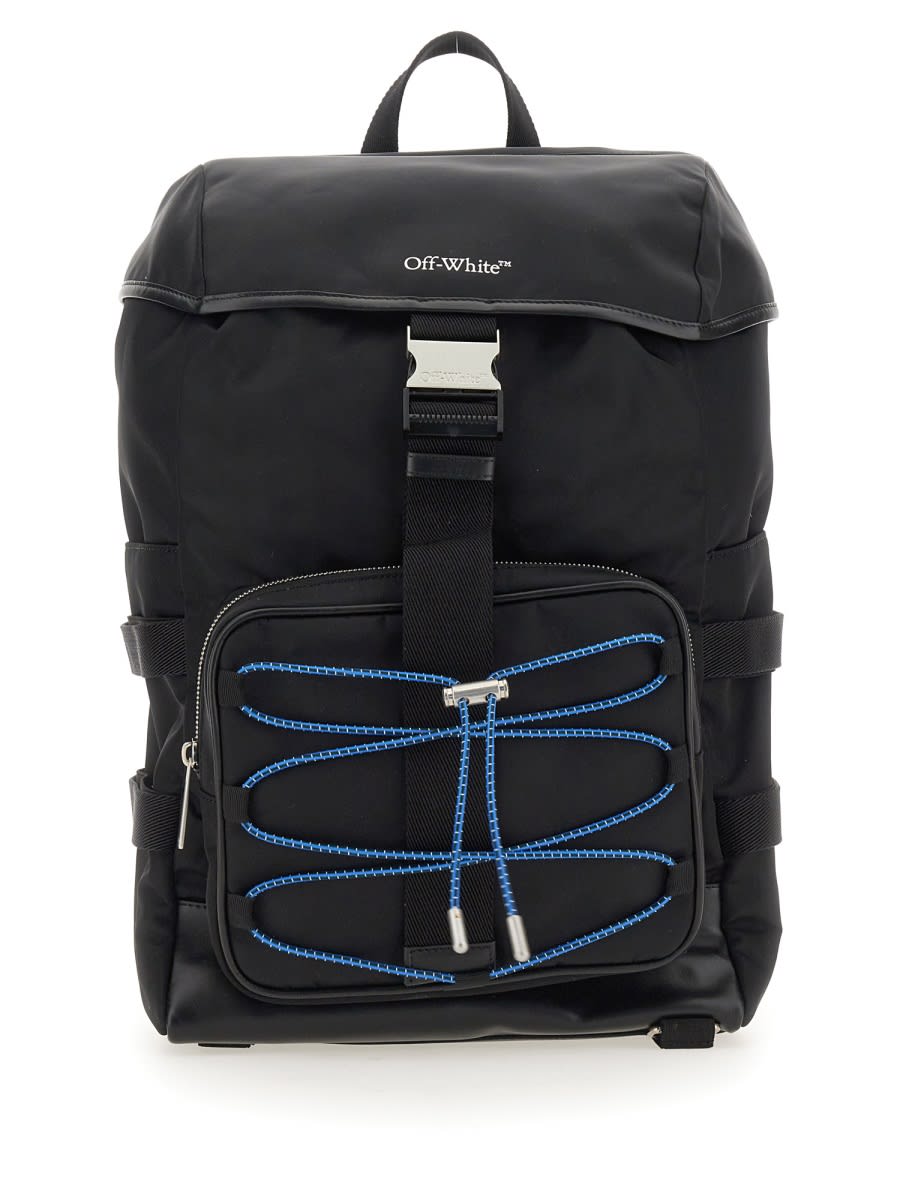 Off-white Backpack With Logo In Black