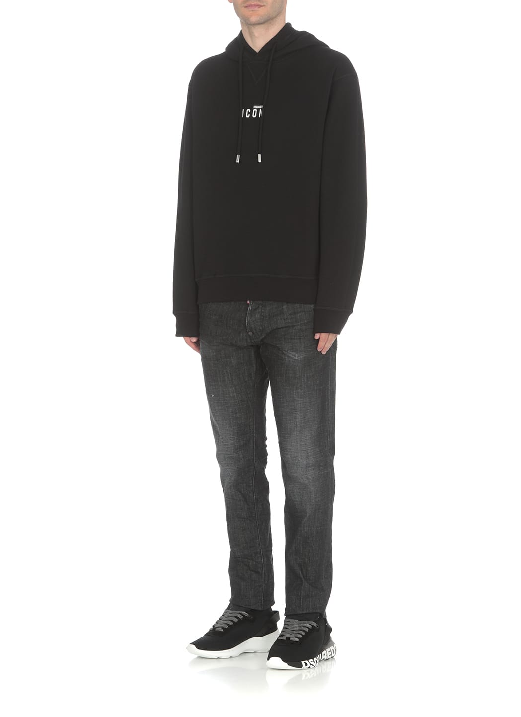 Dsquared2 Man Sweatshirt Black Size L Cotton In Black