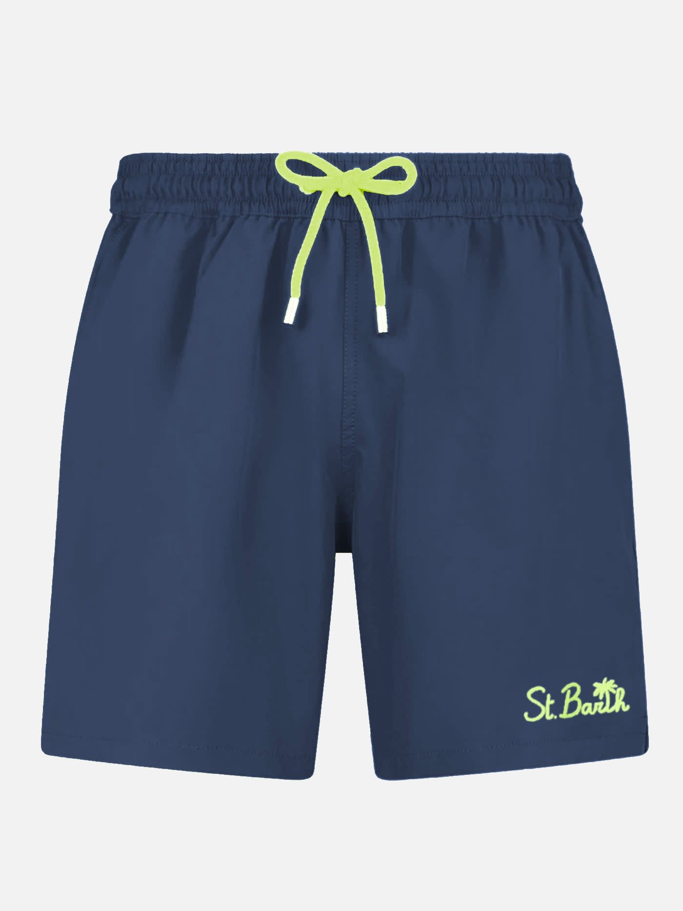 Mc2 Saint Barth Man Blue Navy Comfort Swim Shorts In Blue