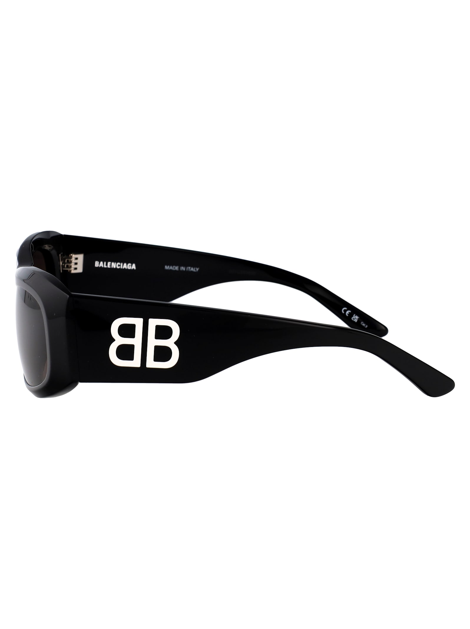 Shop Balenciaga Bb0395s Sunglasses In Black-black-grey