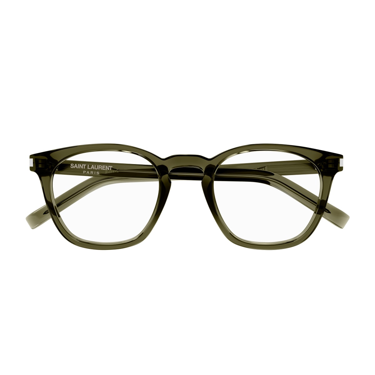 Saint Laurent Sl 28 Opt Linea Corner Angle 003 Green Transparent Glasses