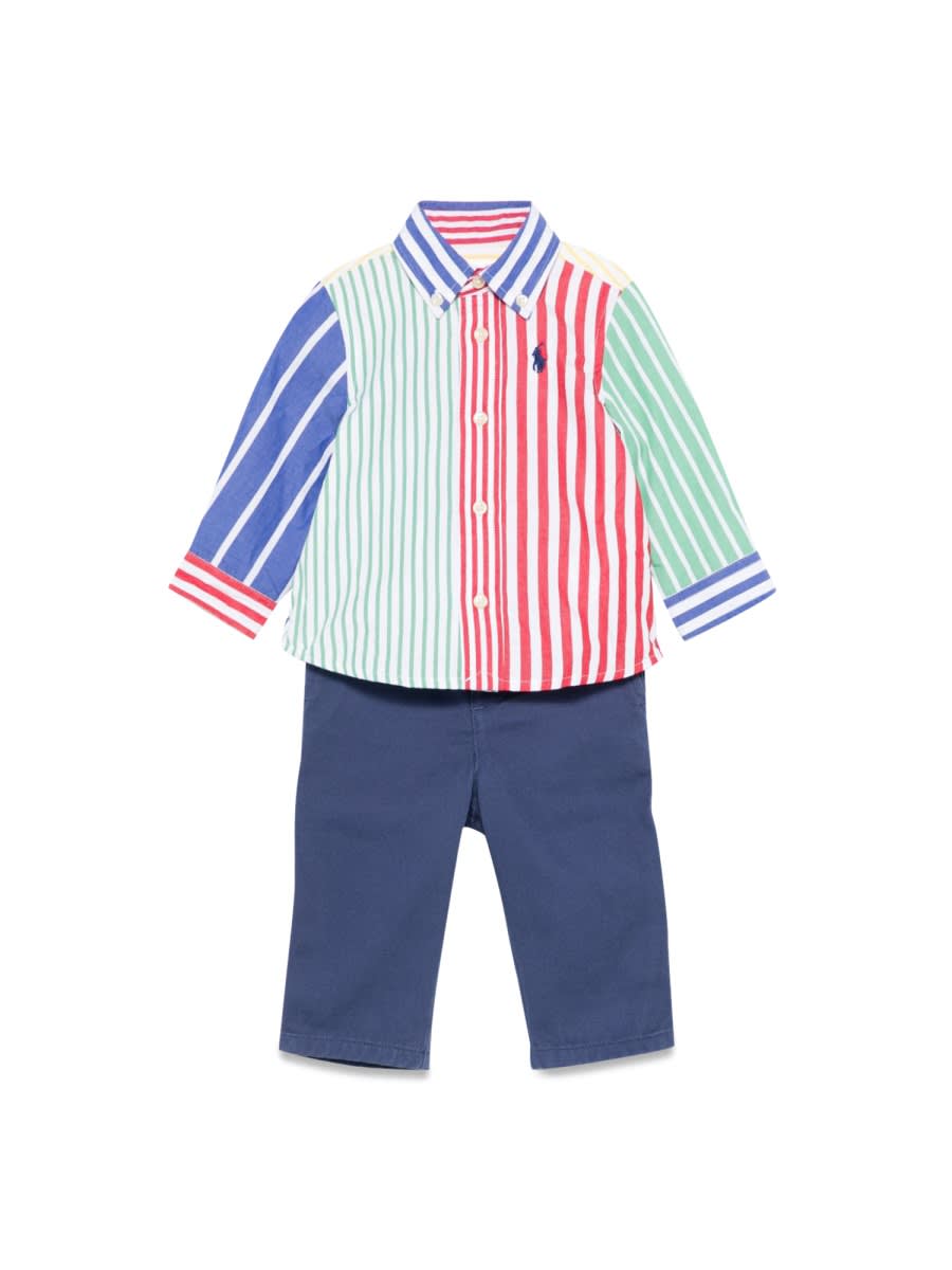 Polo Ralph Lauren Lsfnshtptset-setspant Set In Multicolour