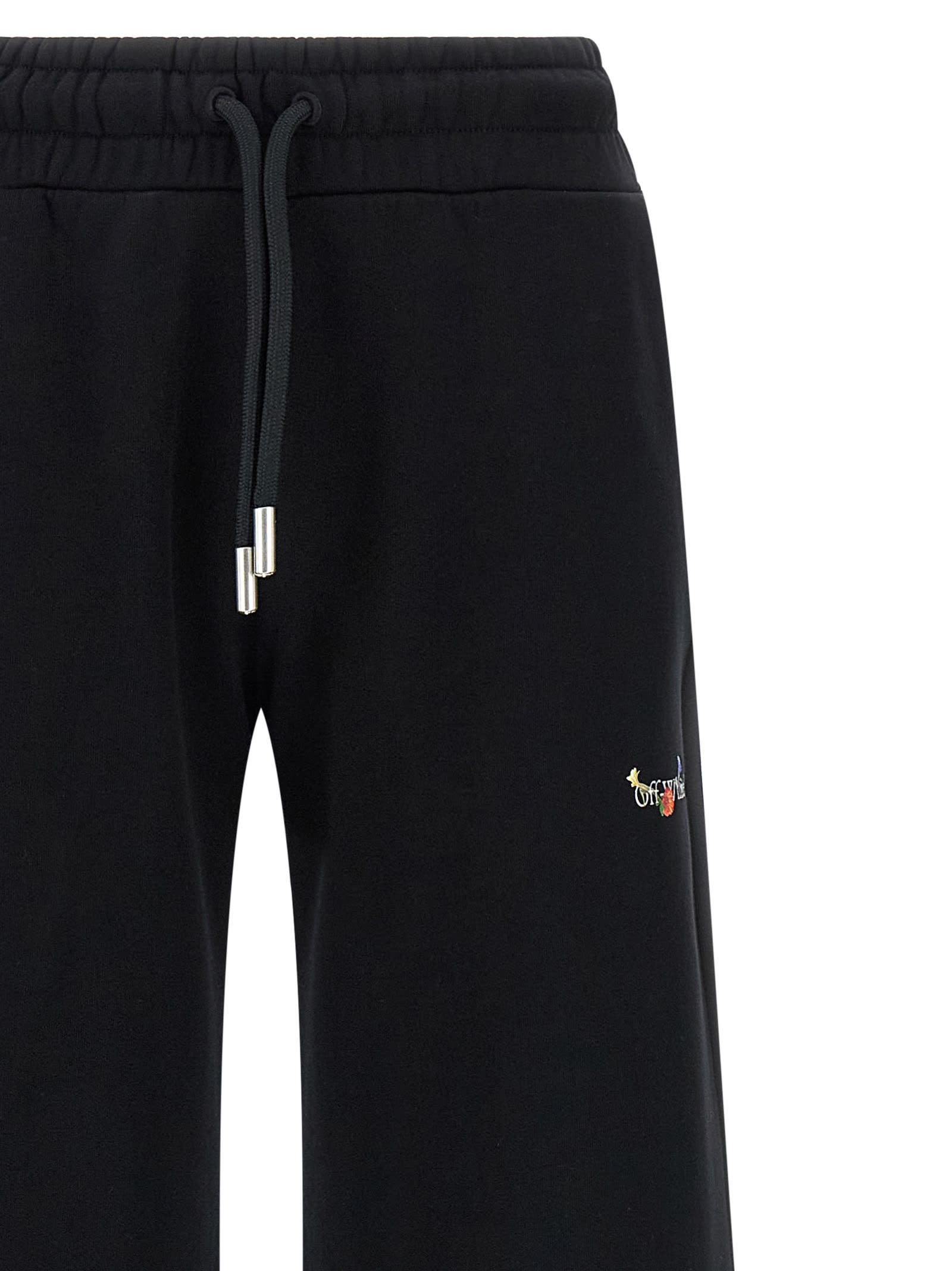 Off-white Cotton-jersey Sweatpants In Black