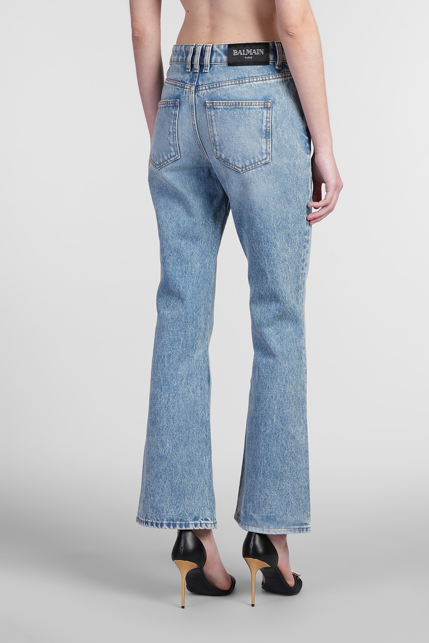 Balmain Jeans In Blue Cotton In Blue