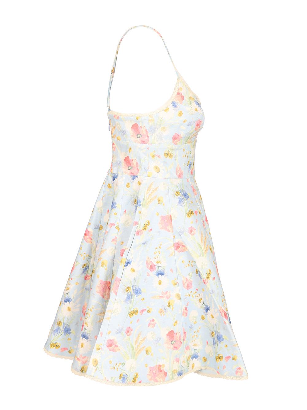 Zimmermann Lucky Mini Dress In Blue