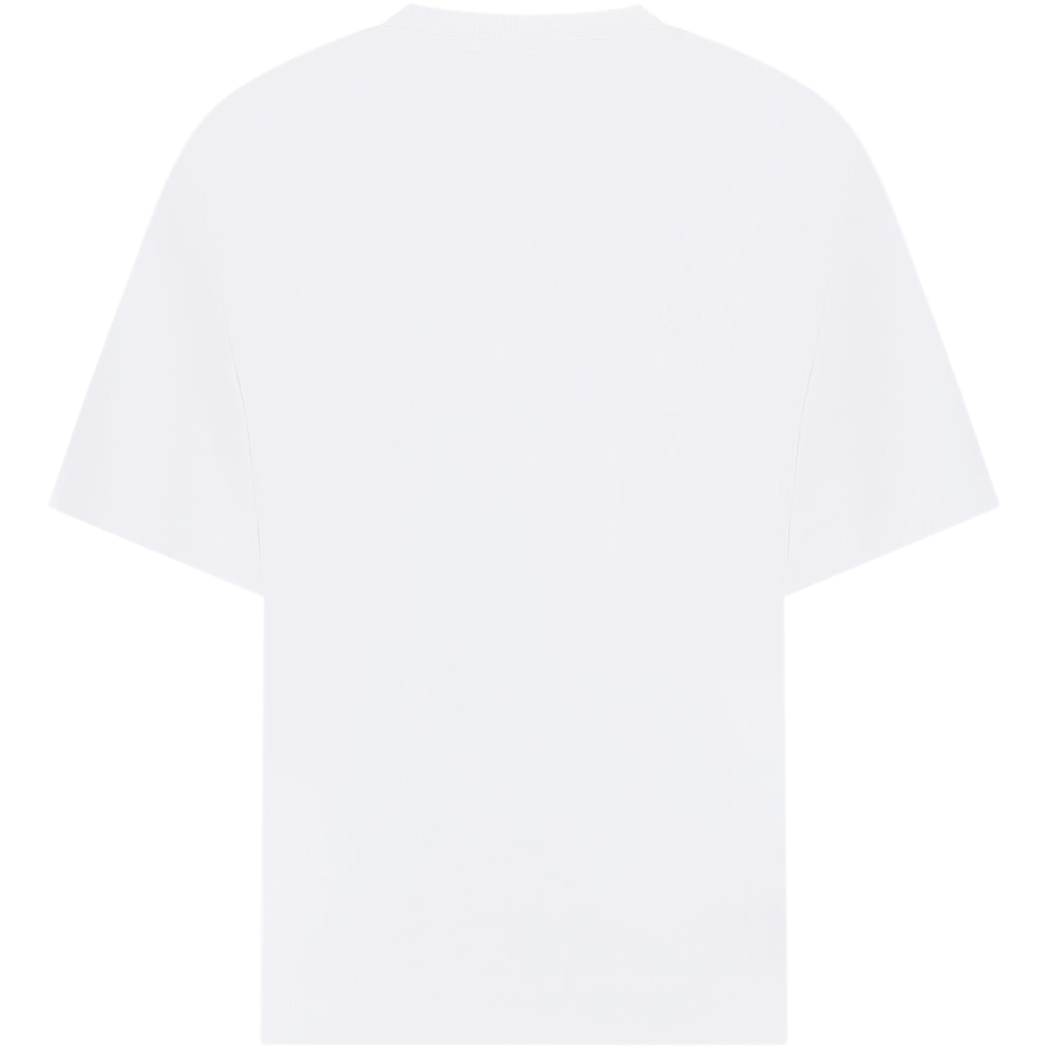 Shop Emporio Armani White T-shirt For Boy With Smurf Print In Bianco Off White