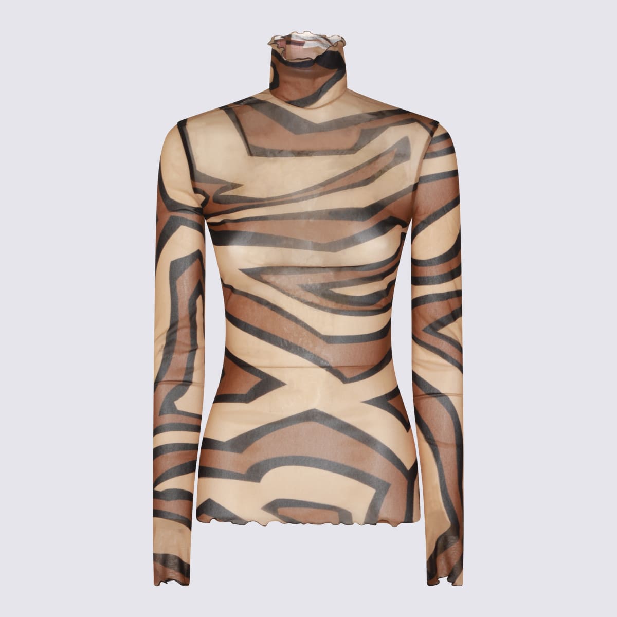 Pucci Beige And Gold T-shirt In Brown