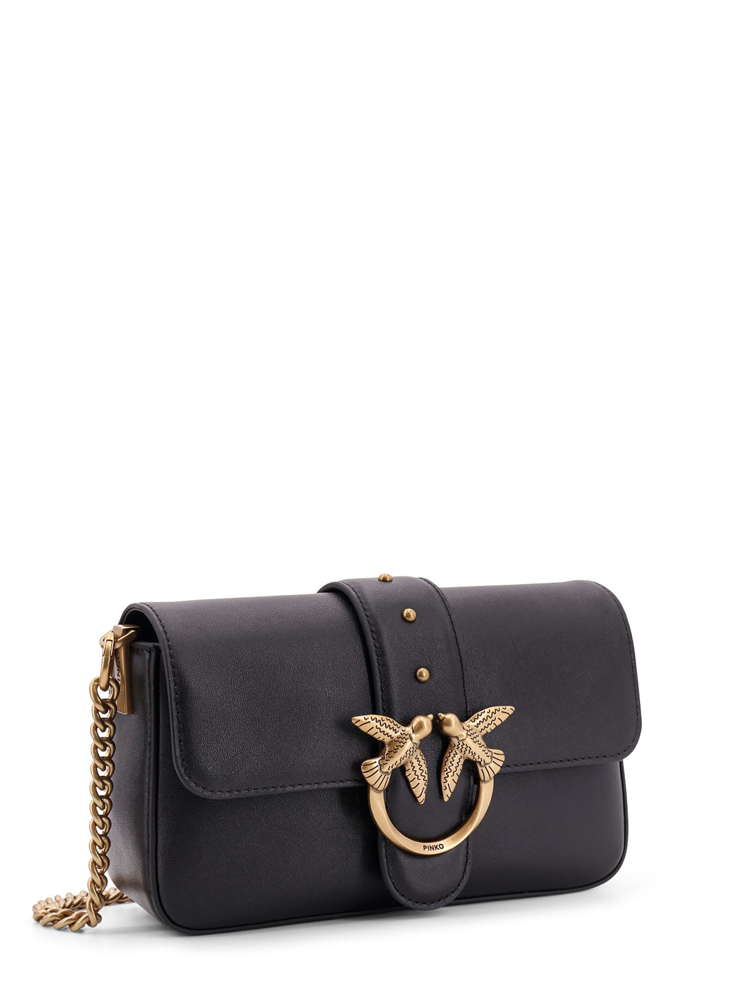 Pinko Love One Mini Leather Shoulder Bag