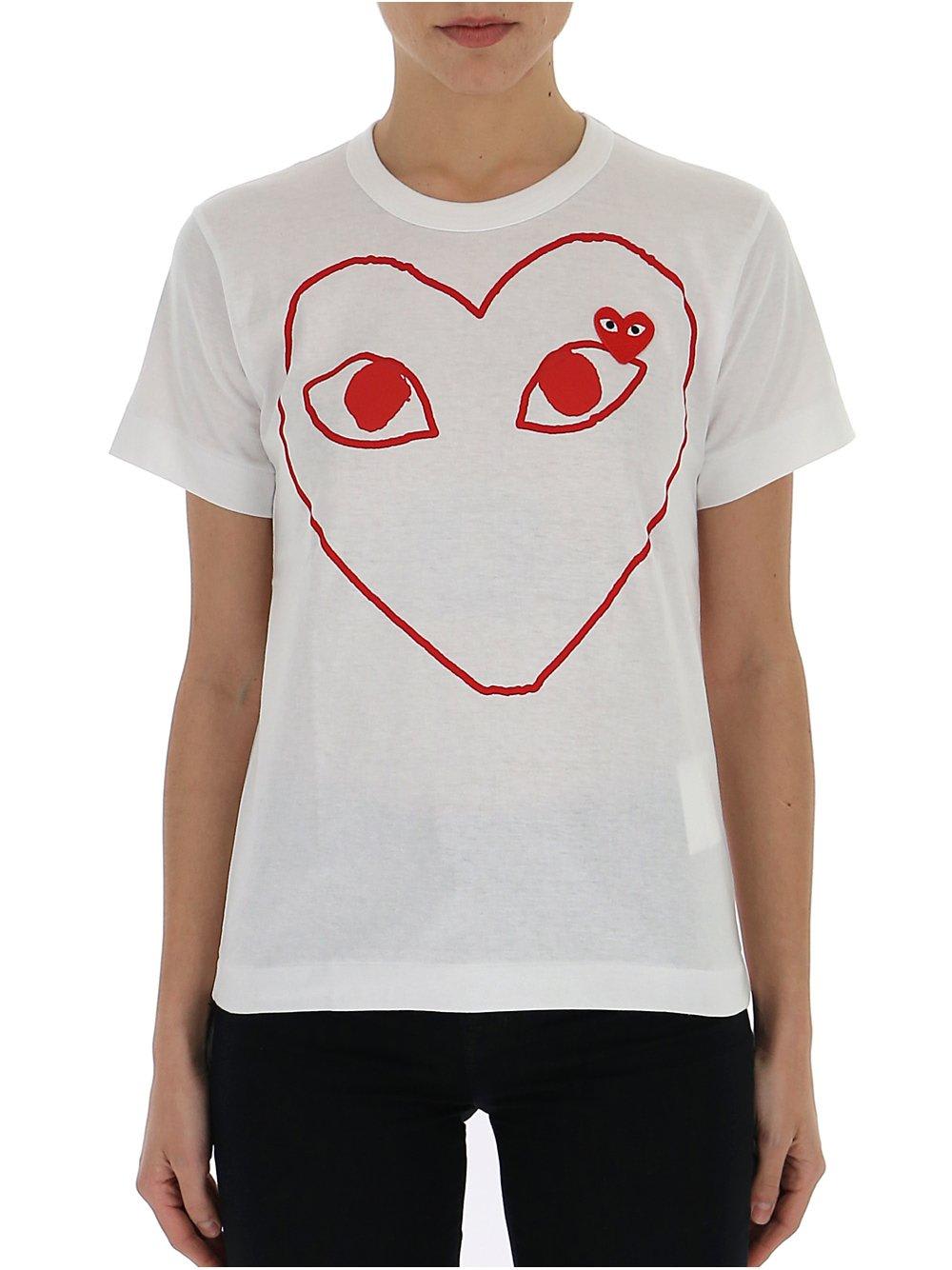 Comme des Garçons Play Outline Heart T-shirt