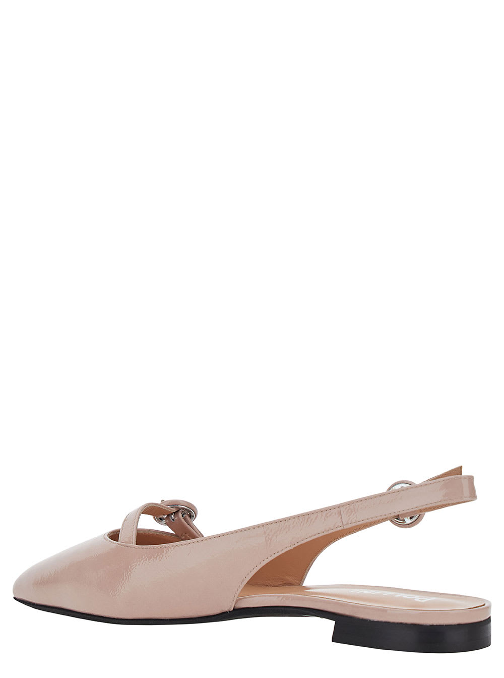 Shop Pollini Pink Slingback With Buckle In Leather Woman