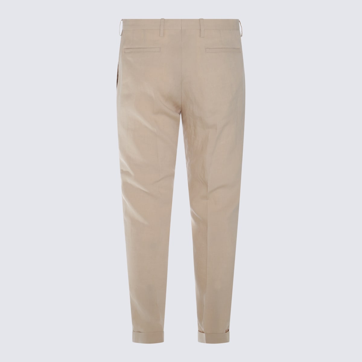 Shop Paul Smith Beige Linen Pants