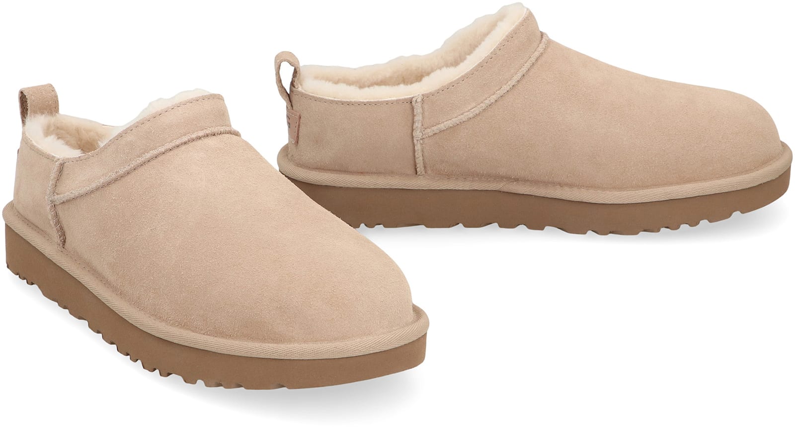 Ugg Beige Slip-on Boots With Sheepskin Lining In Multi