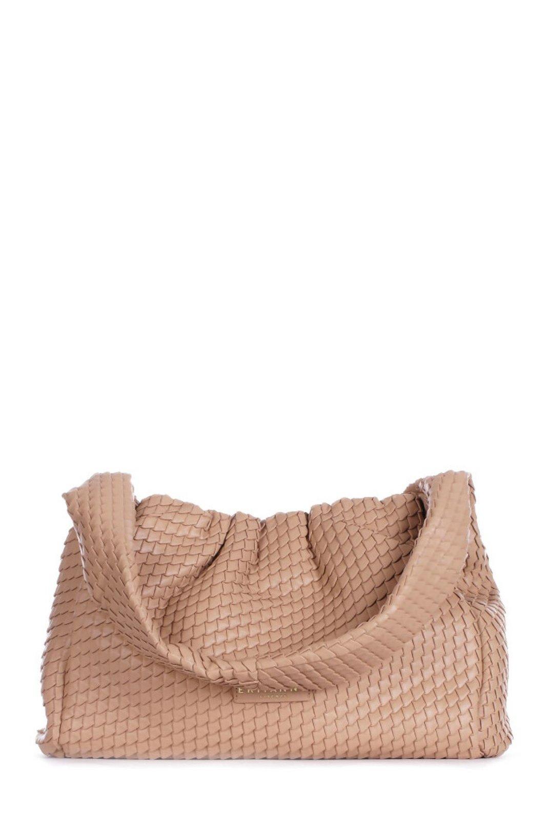 Ermanno Firenze Logo Embossed Hobo Bag