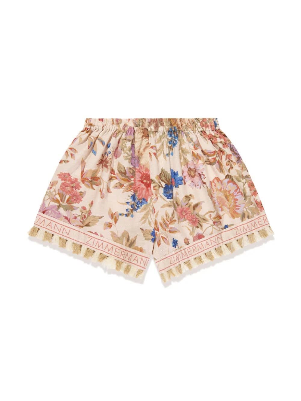 Shop Zimmermann Shorts Con Stampa In Pink