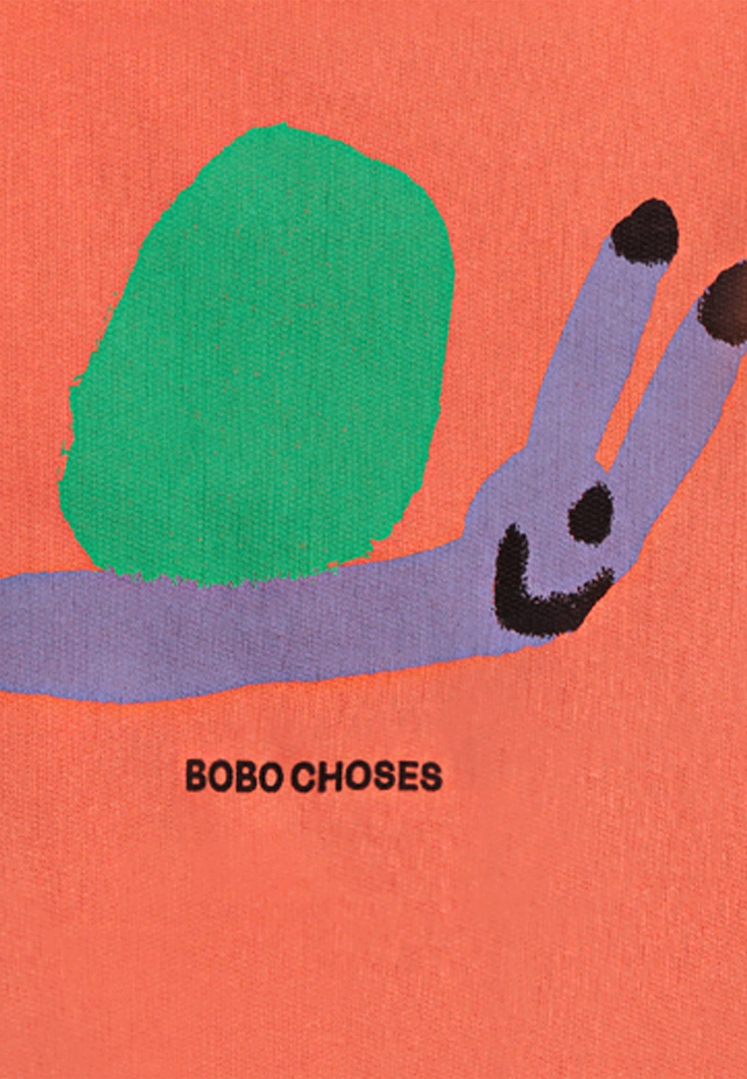 Bobo Choses Red Sweatshirt For Kids With Snail Print In Red