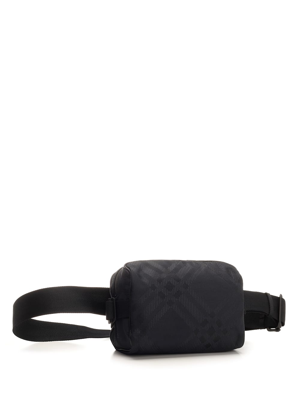 Shop Burberry Check Bumbag With Jacquard Workmanship In Black
