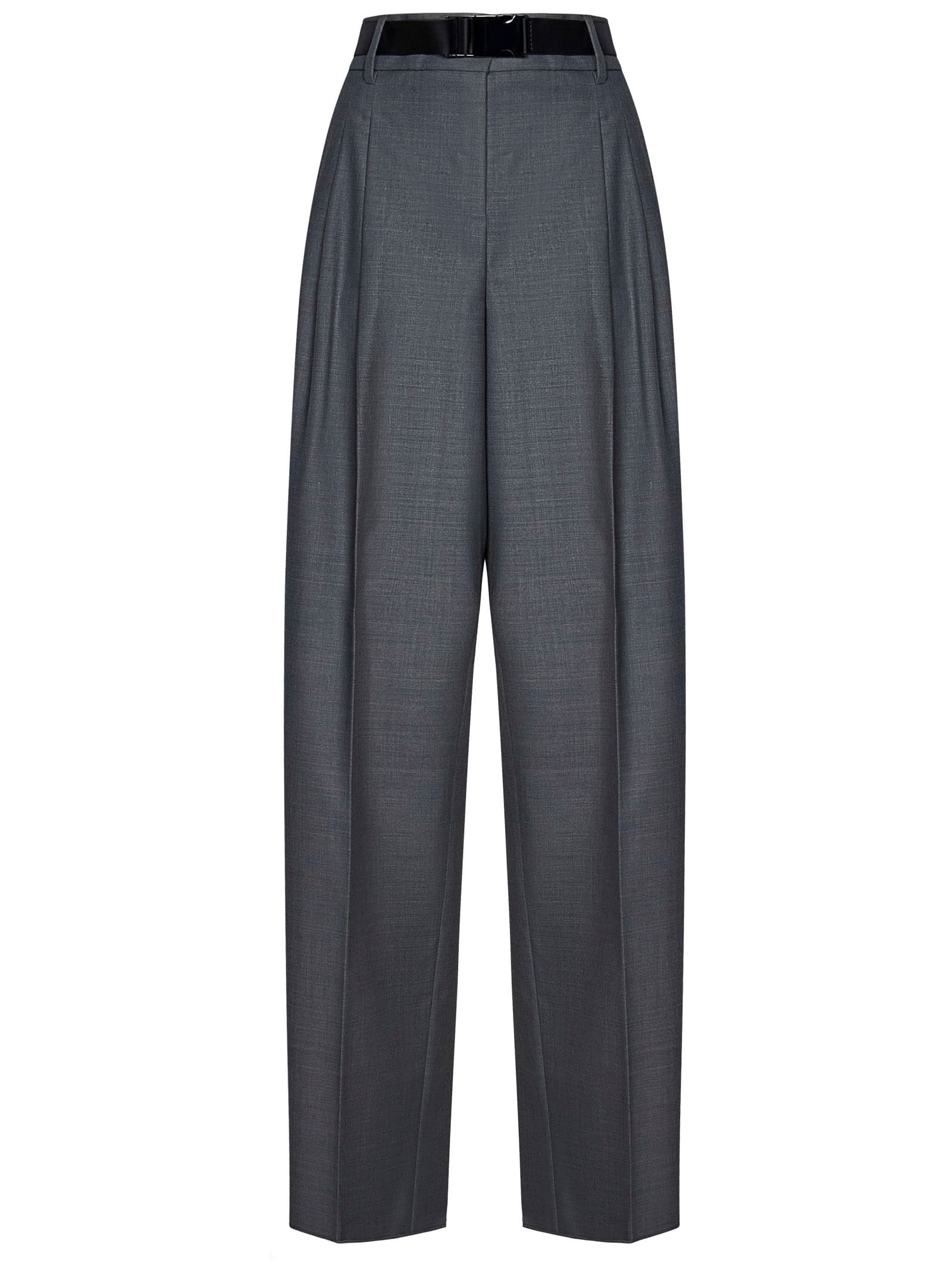 Shop Max Mara Maxmara Studio Juanita Trousers In Grey