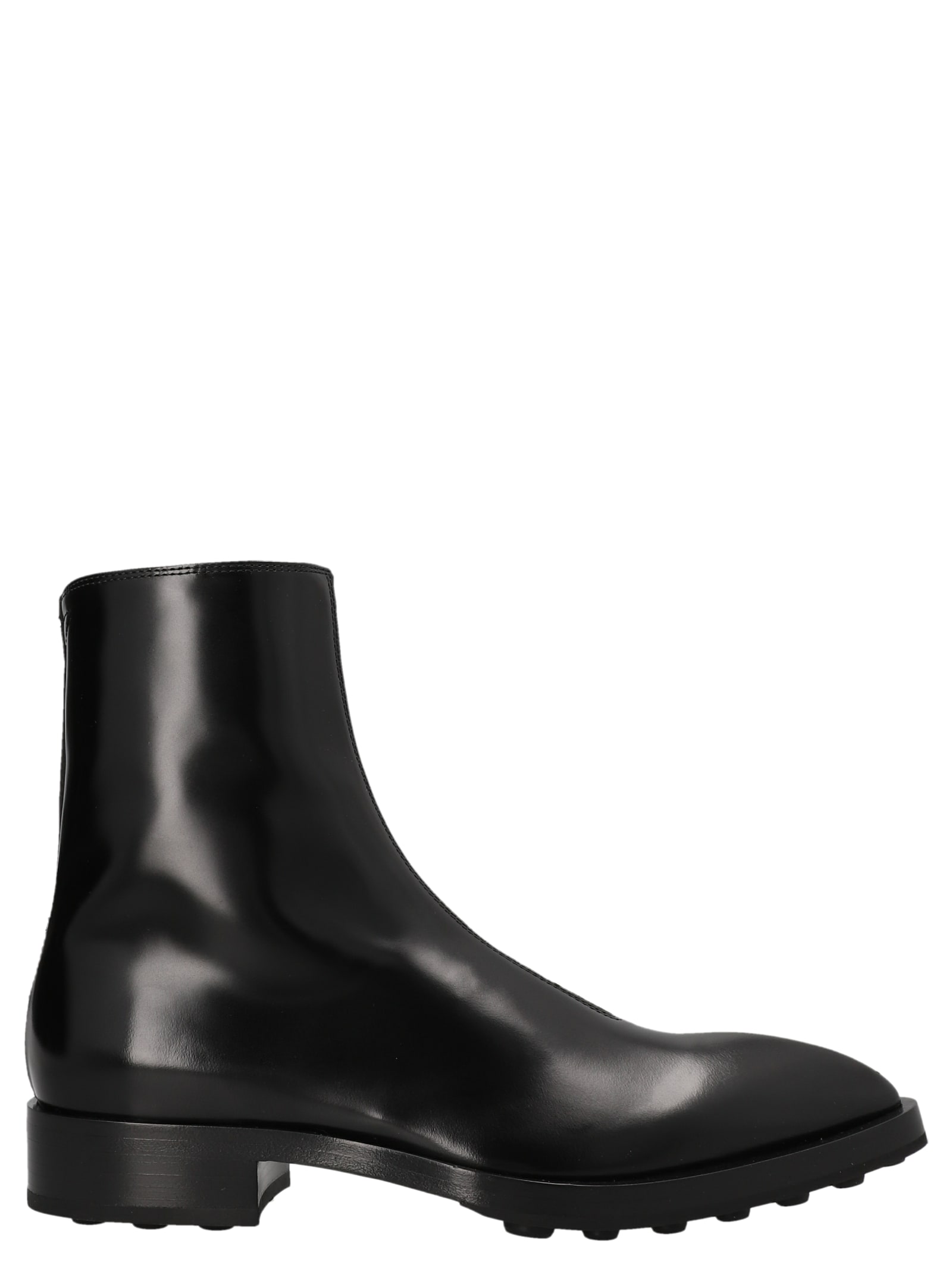 Jil Sander Satin Leather Ankle Boots