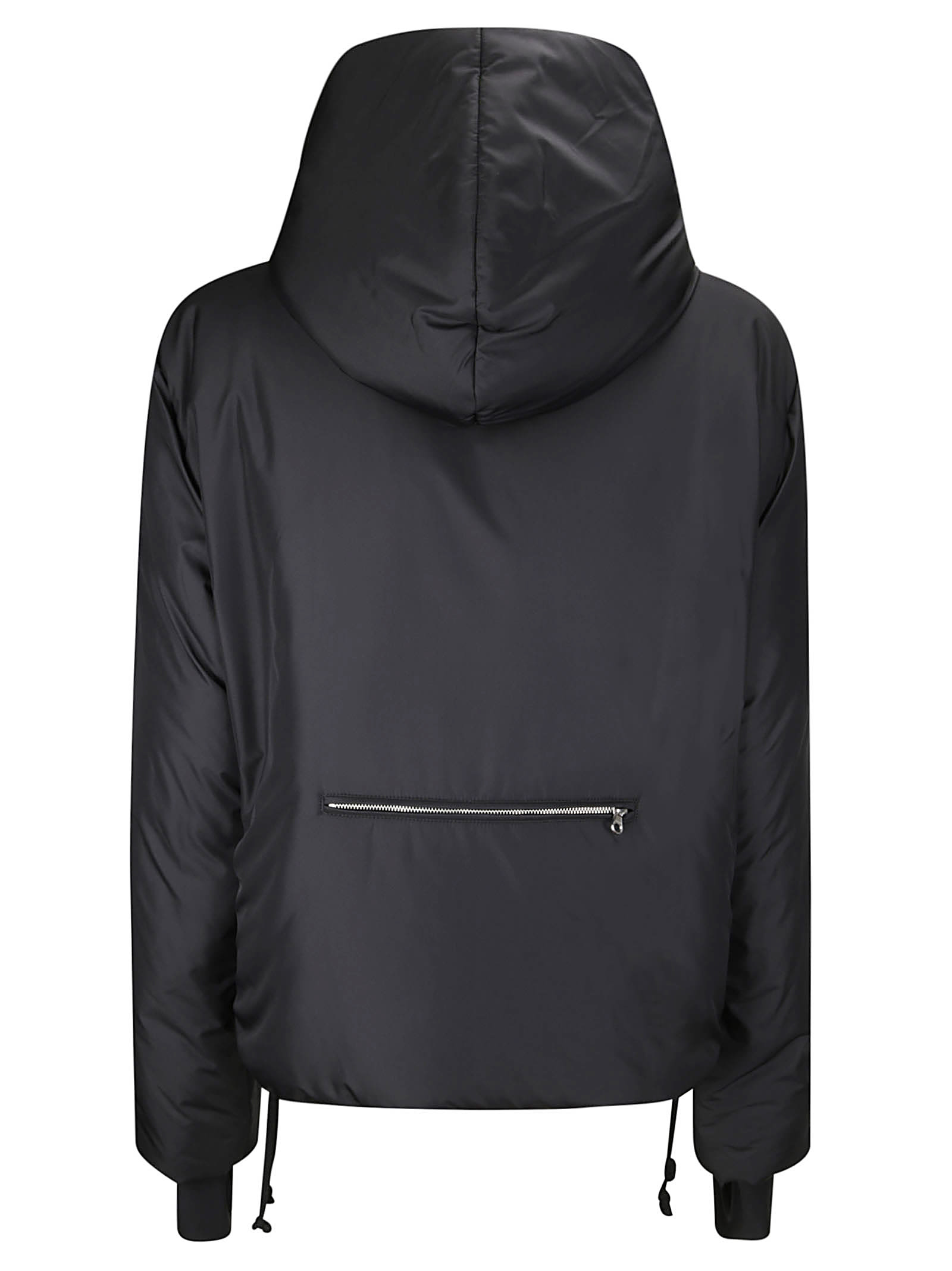 Shop Courrèges Ac Nylon Hooded Puffer Jacket In Black