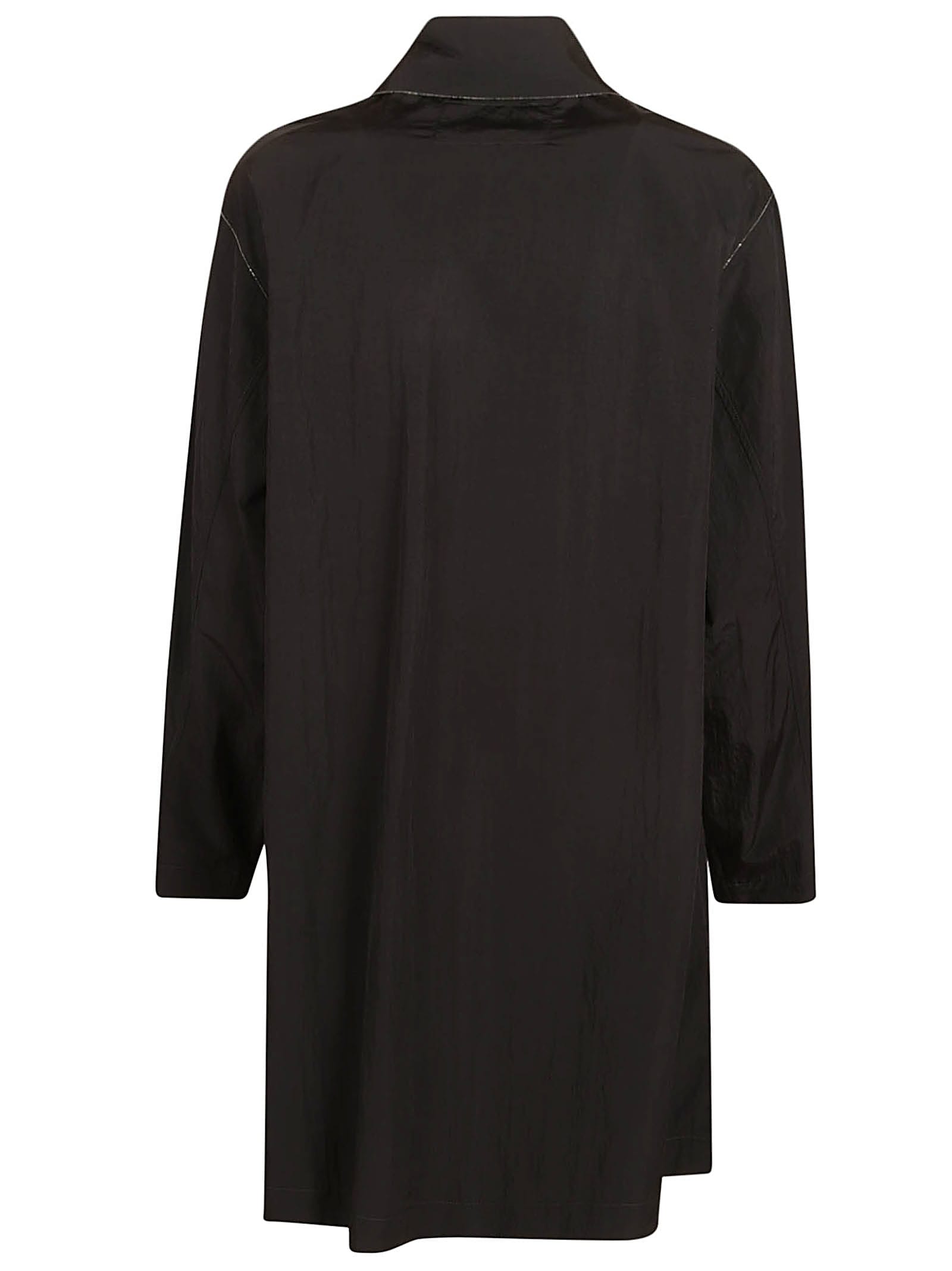 Shop Fabiana Filippi Long-sleeved Long Shirt In Black