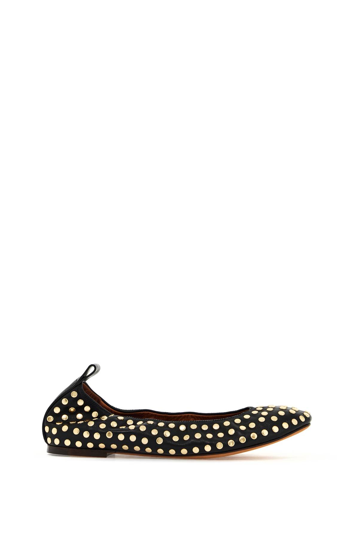 Shop Lanvin Studded Ballet Flats In Noir (black)