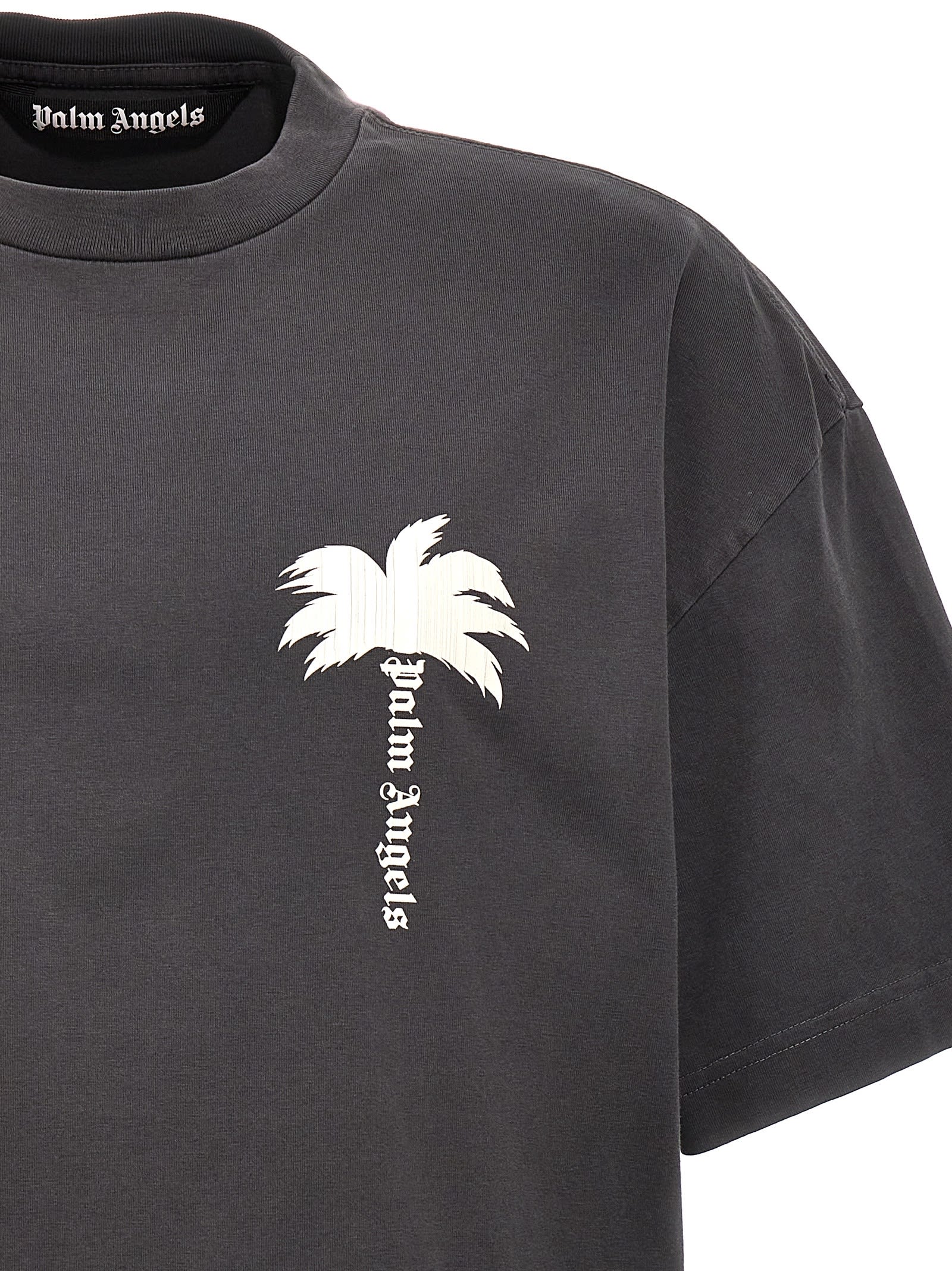 Shop Palm Angels The Palm T-shirt In Gray