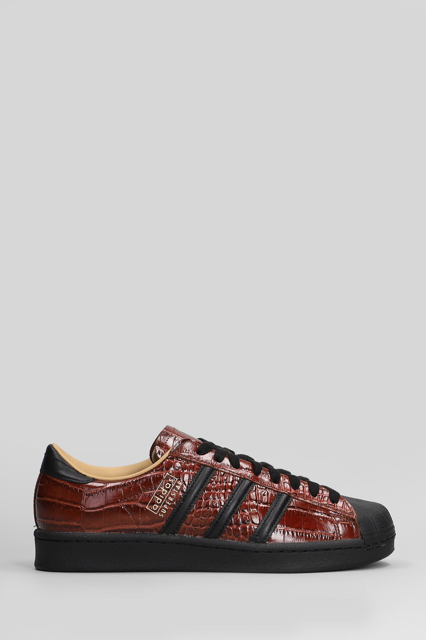 Adidas Originals Vintage Crocodile Pattern Round Toe Sneakers In Burgundy
