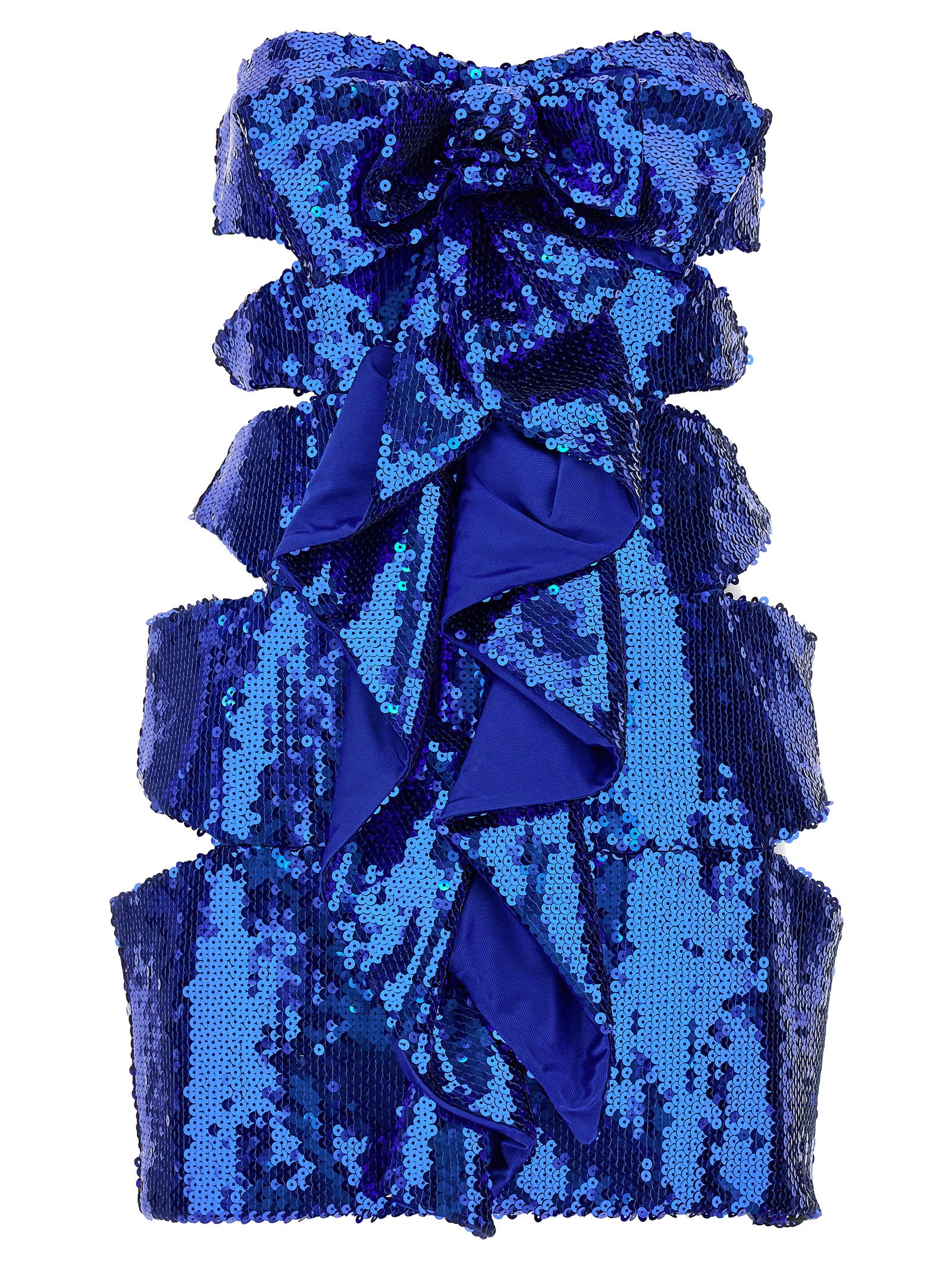 Shop Alexandre Vauthier Couture Edit Short Dress In Blue