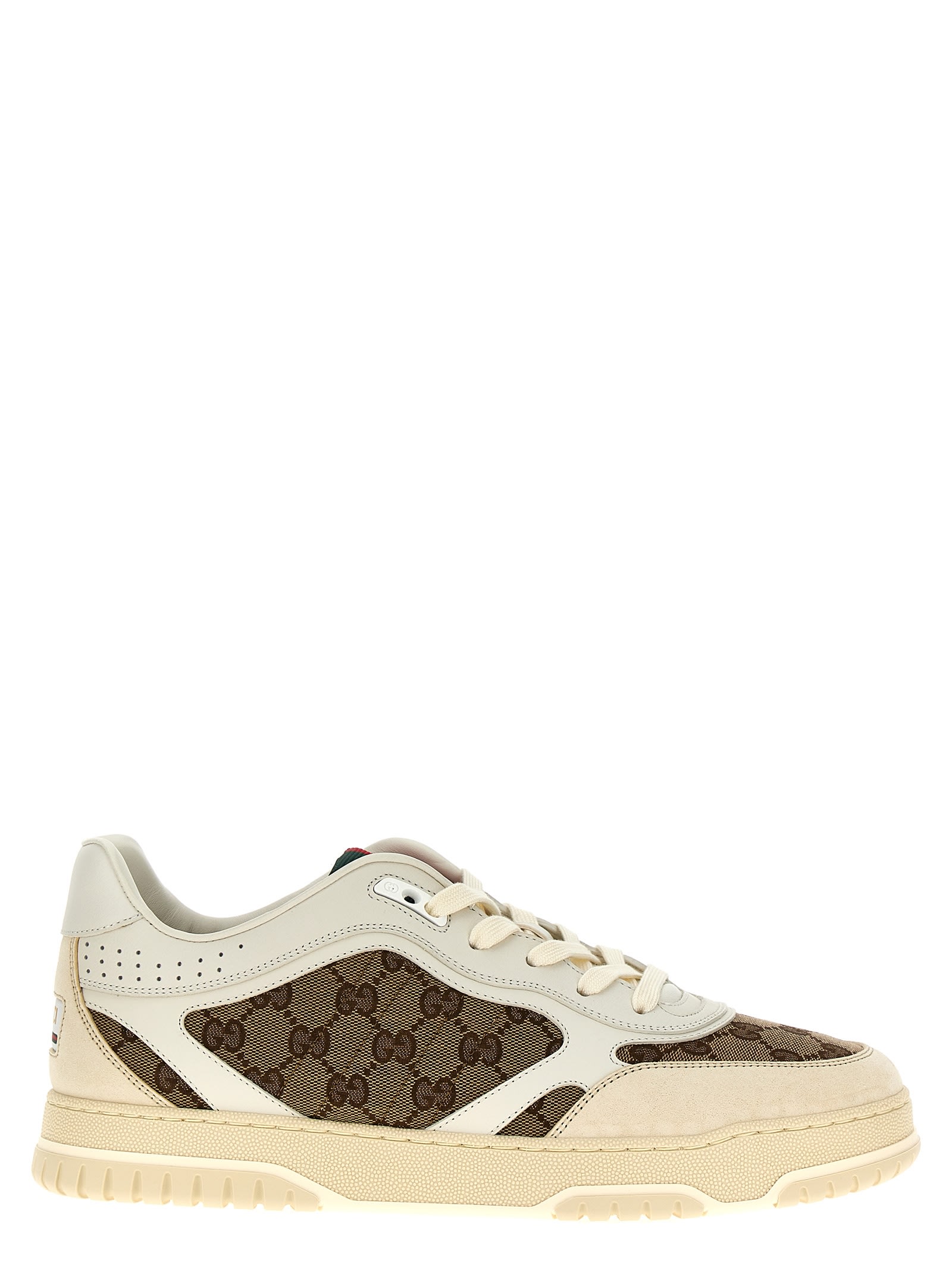 Shop Gucci Re-web Sneakers In Beige