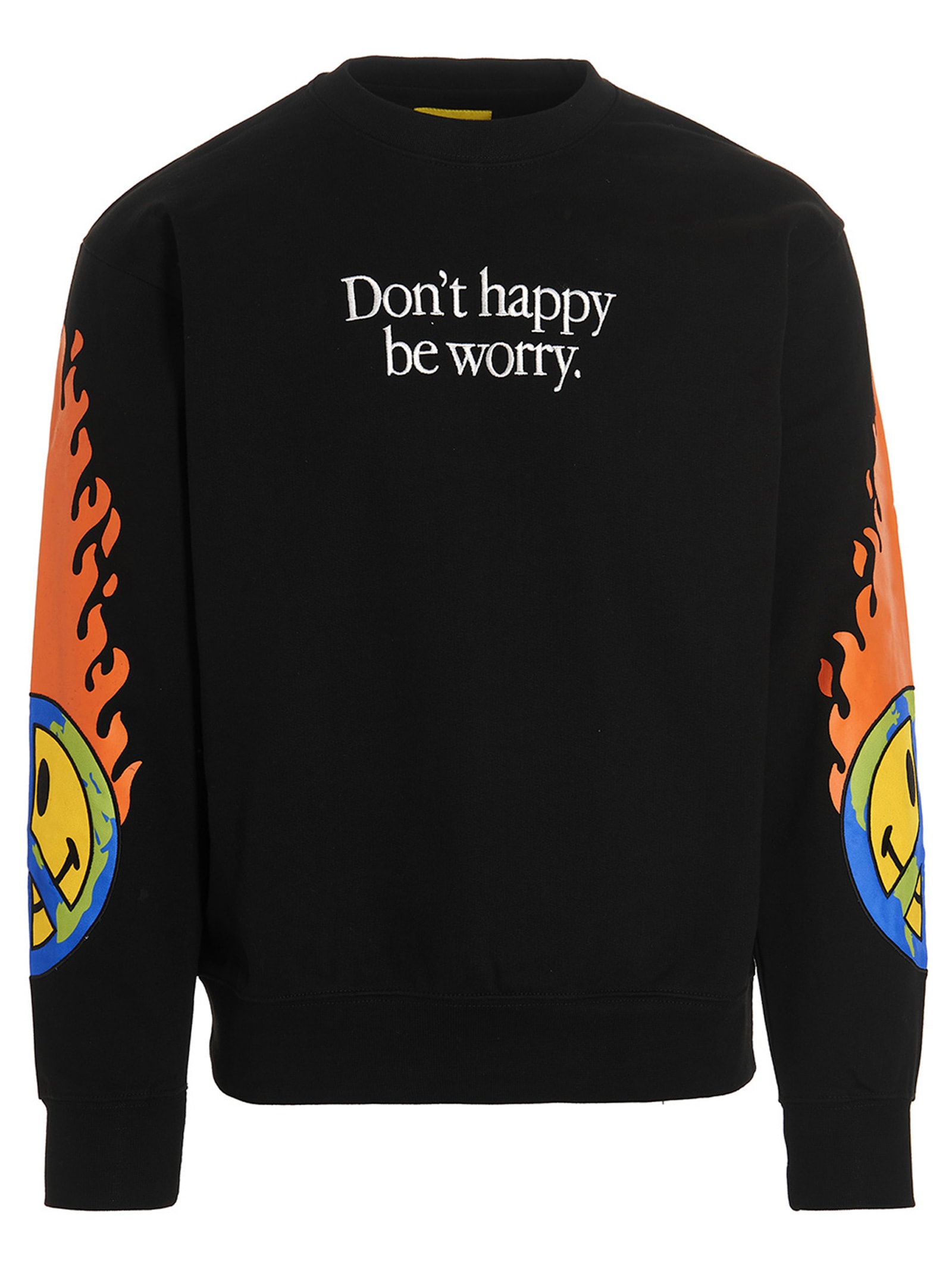 Shop Market Smiley Earth On Fire Sweatshirt In Black
