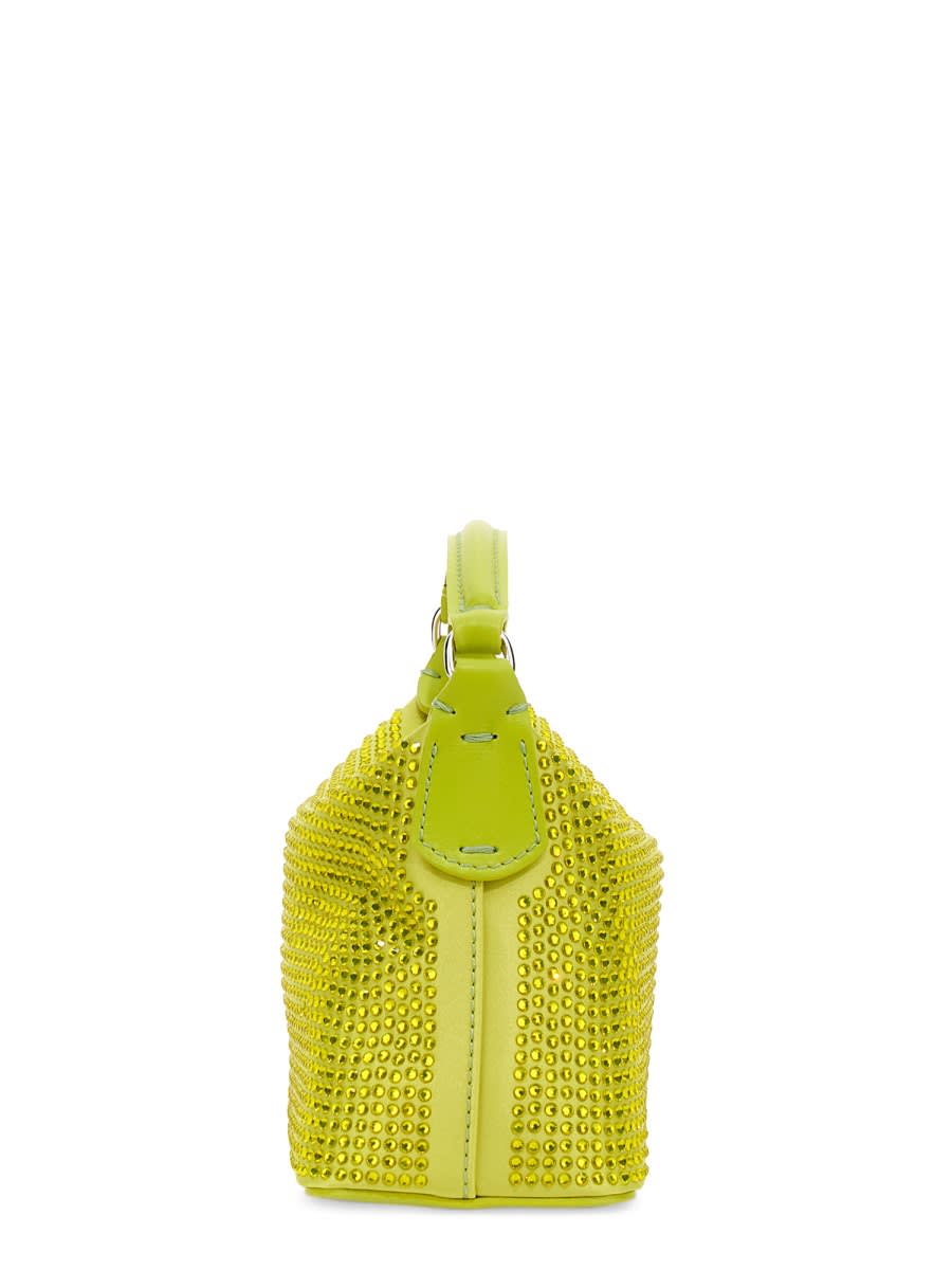 Shop Liu •jo Hobo Rhinestones Bag In Yellow