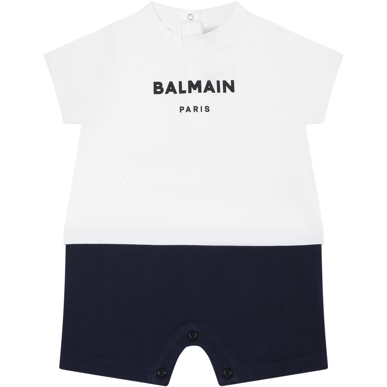 BALMAIN MULTICOLOR ROMPER FOR BABY KIDS WITH LOGO