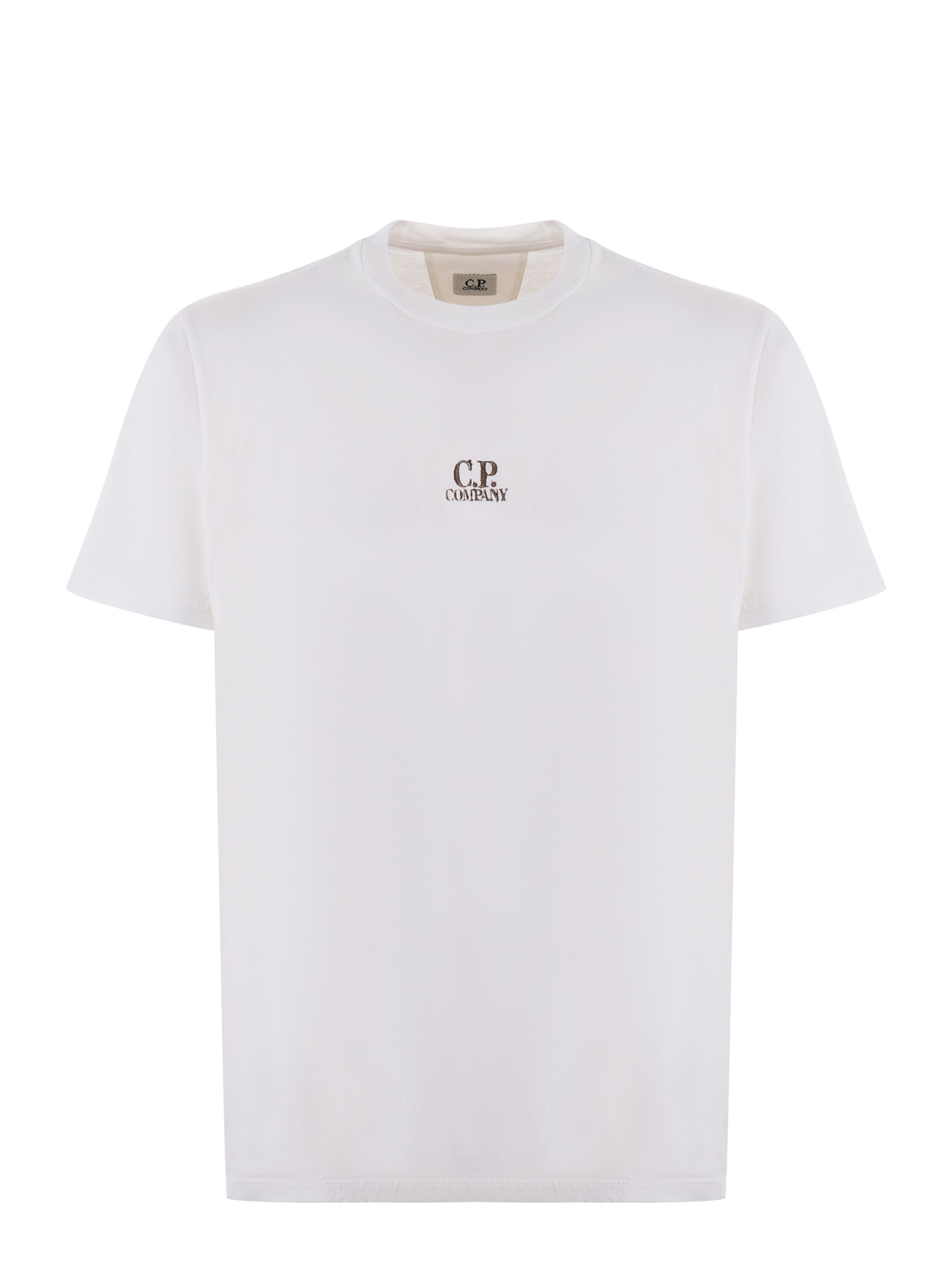 Shop C.p. Company C.p.company T-shirt In Bianco Latte