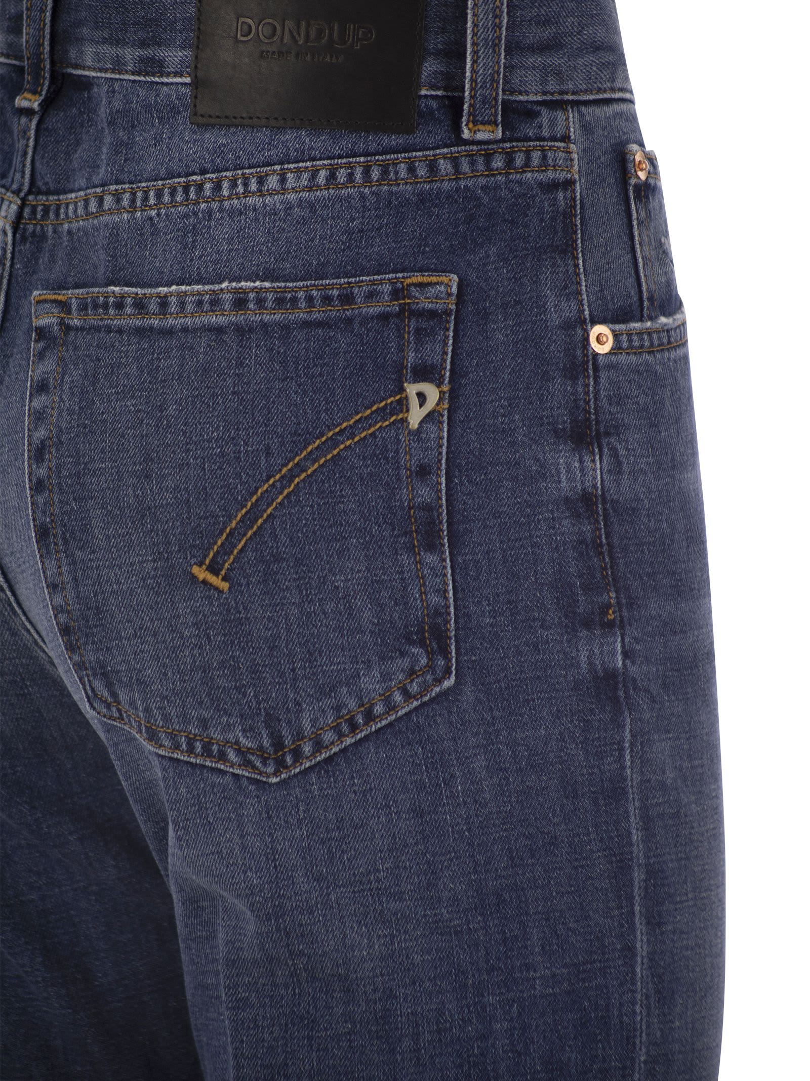 Shop Dondup Olivia - Slim Fit Bootcut Jeans In Dark Denim