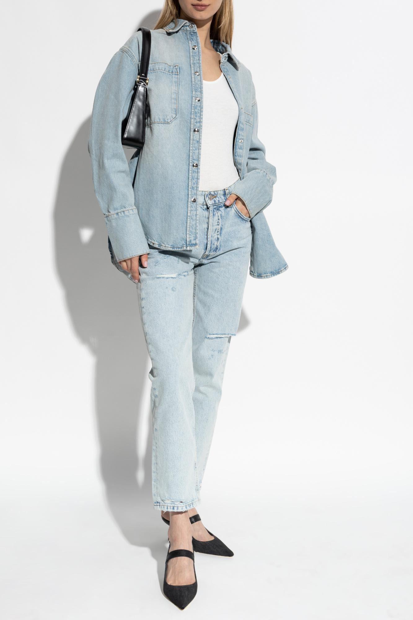 Anine Bing Ginny Bodysuit In Off White