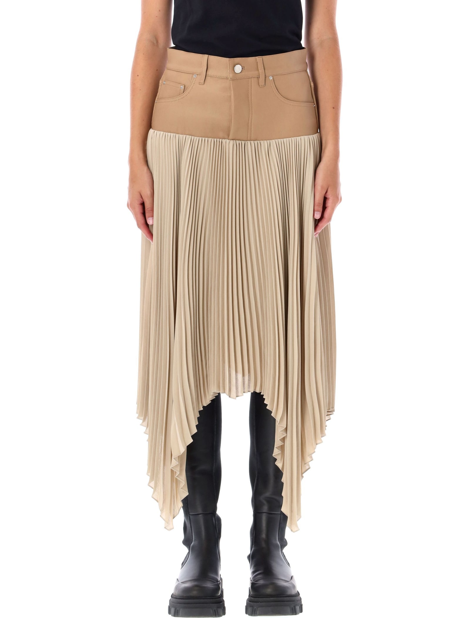 AMIRI Hybrid Pleated Skirt