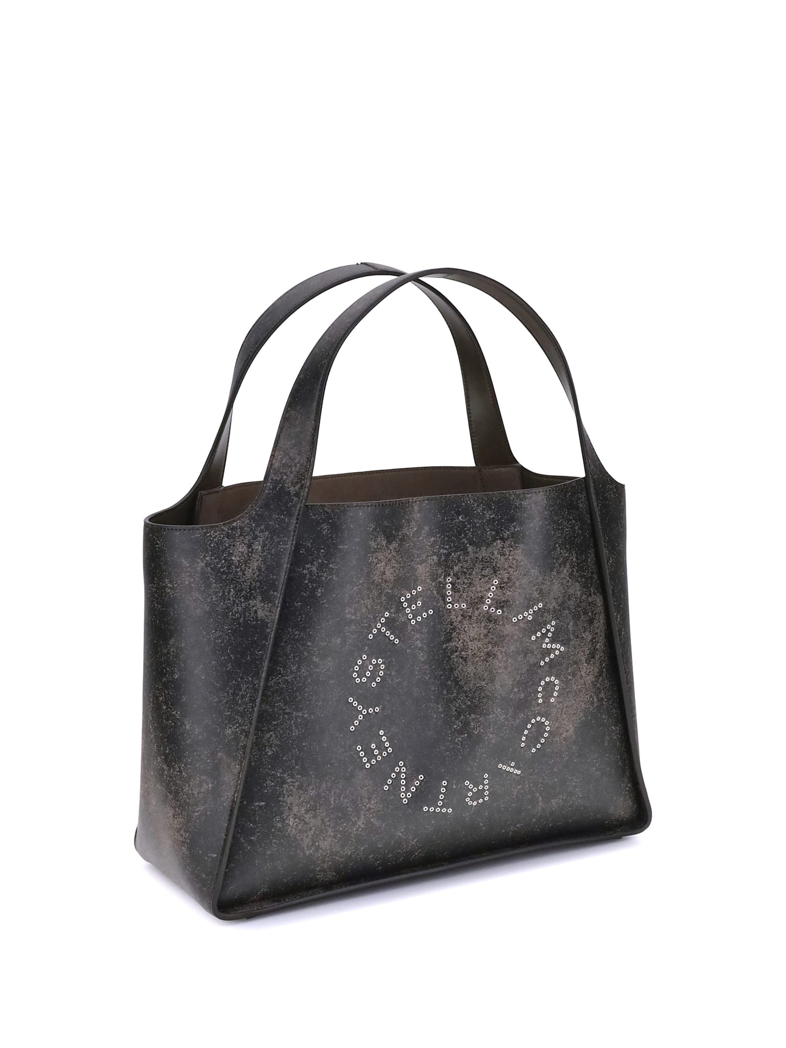 Stella Mccartney Aged Effect Tote Bag In Brown