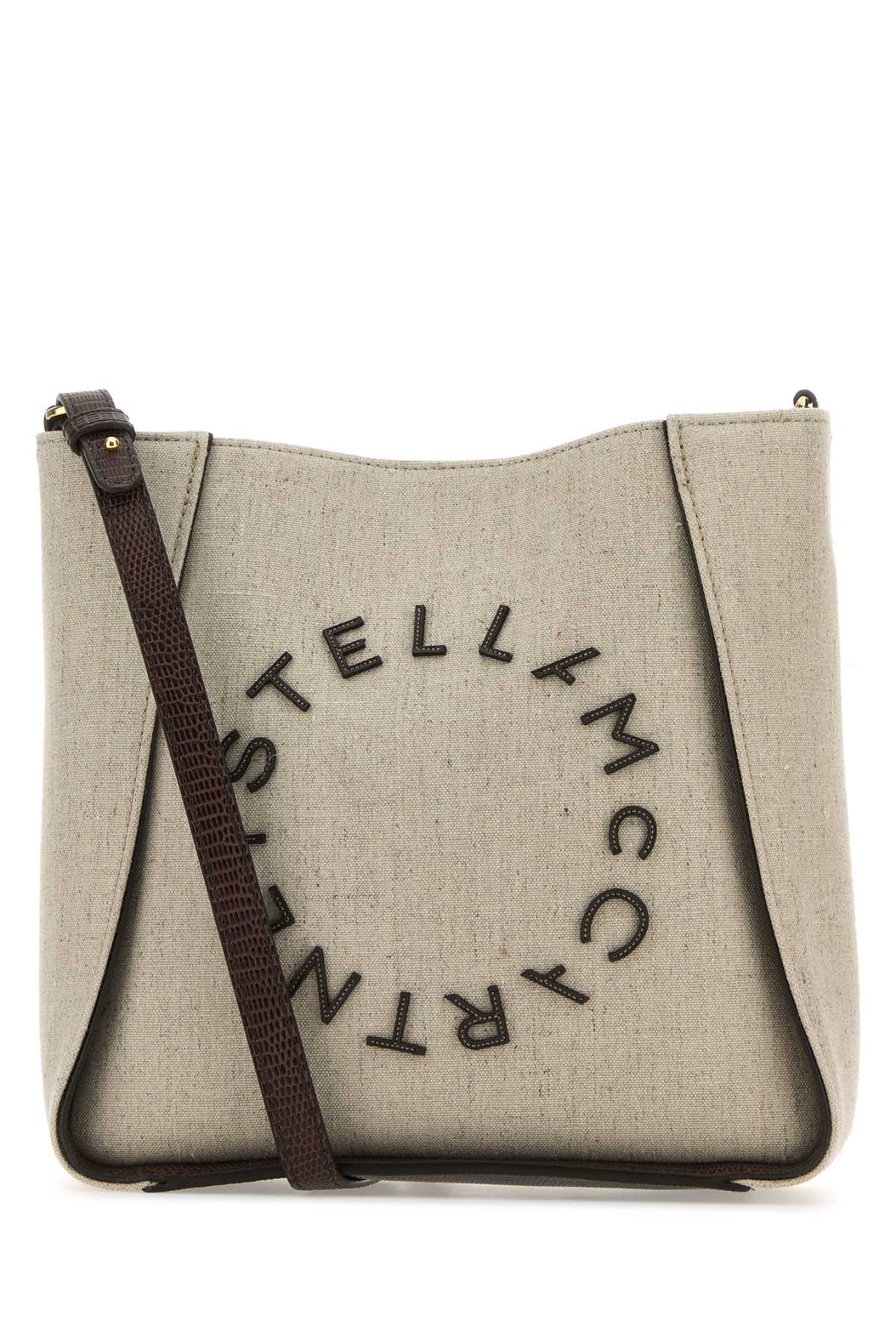 Shop Stella Mccartney Cappuccino Canvas Crossbody Bag In Birch