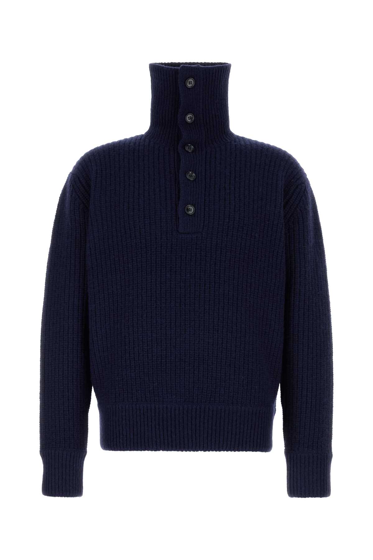 Shop Dries Van Noten Navy Blue Wool Mudra Sweater In Marine