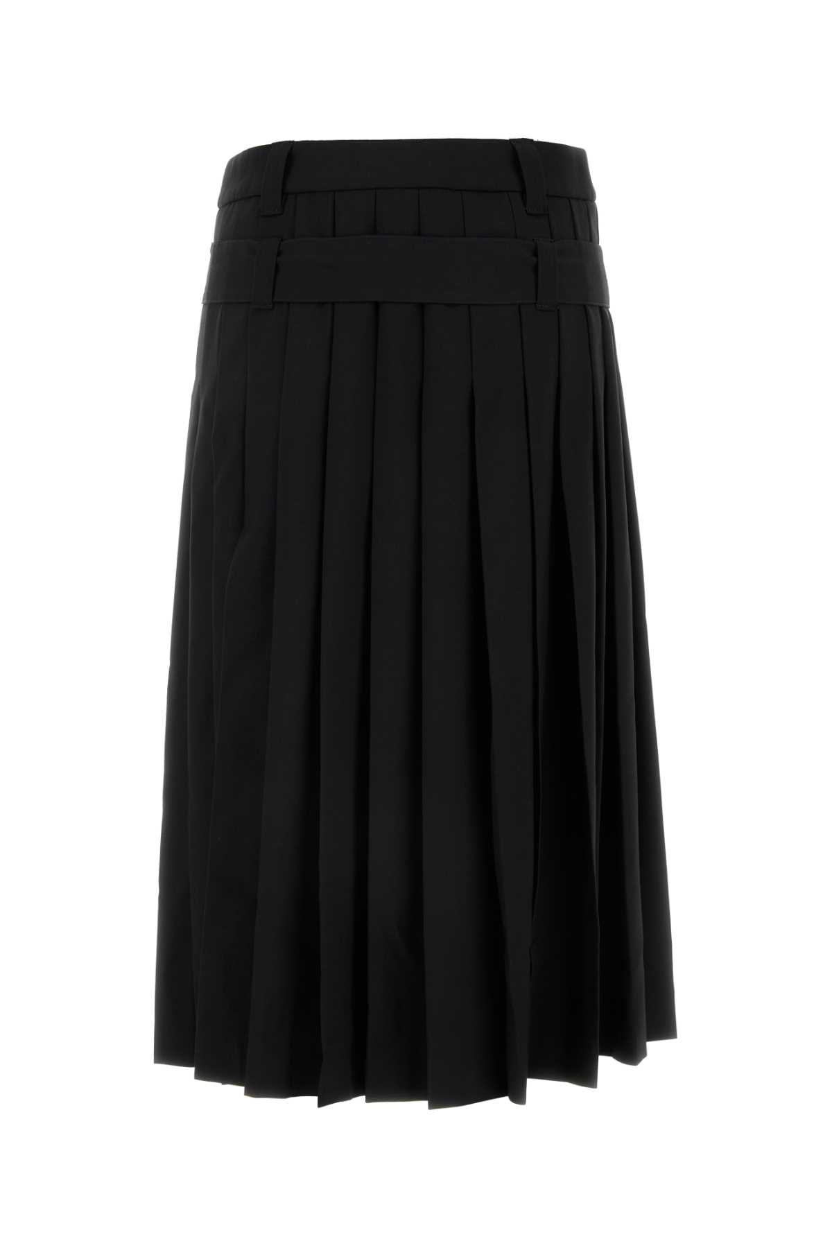 Shop Alexander Mcqueen Black Wool Skirt